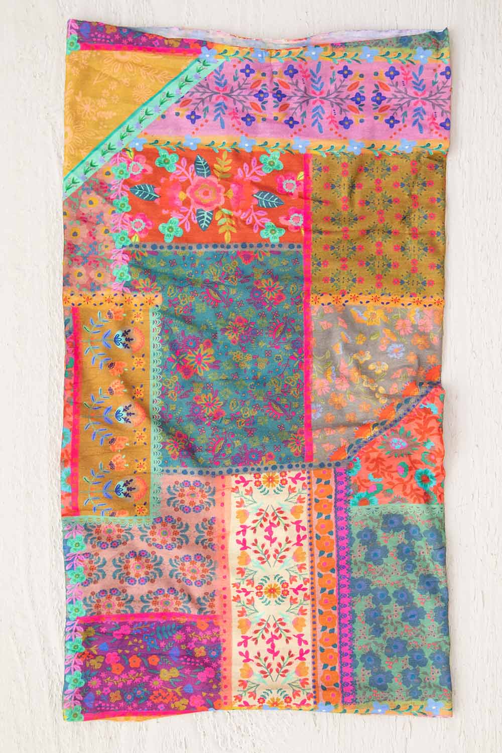 Natural Life Full Boho Bandeau Headband in Multi Patchwork | BBW324 - Image 4