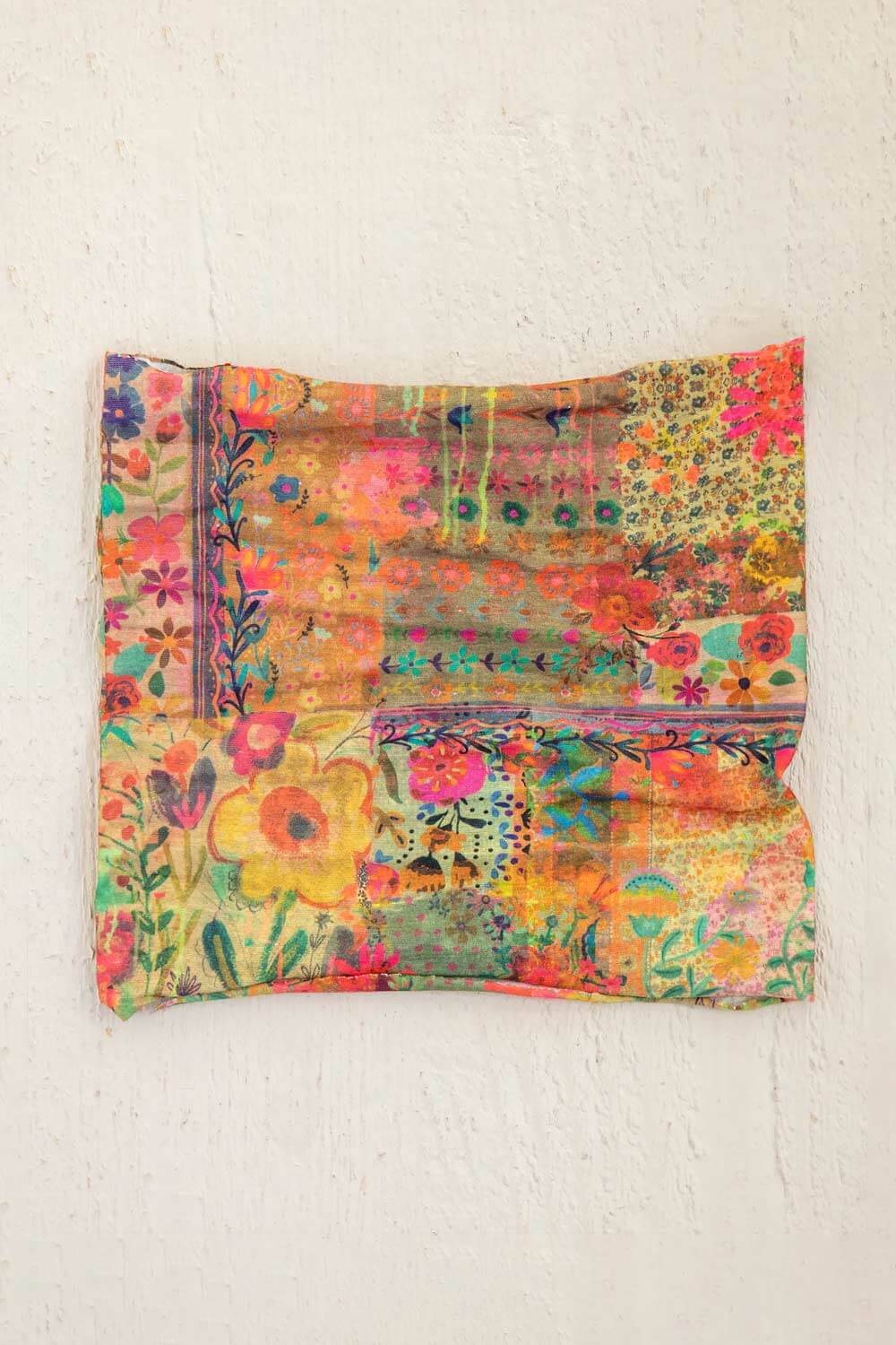Natural Life Half Boho Bandeau Headband in Pink Patchwork | BBW334 - Image 2