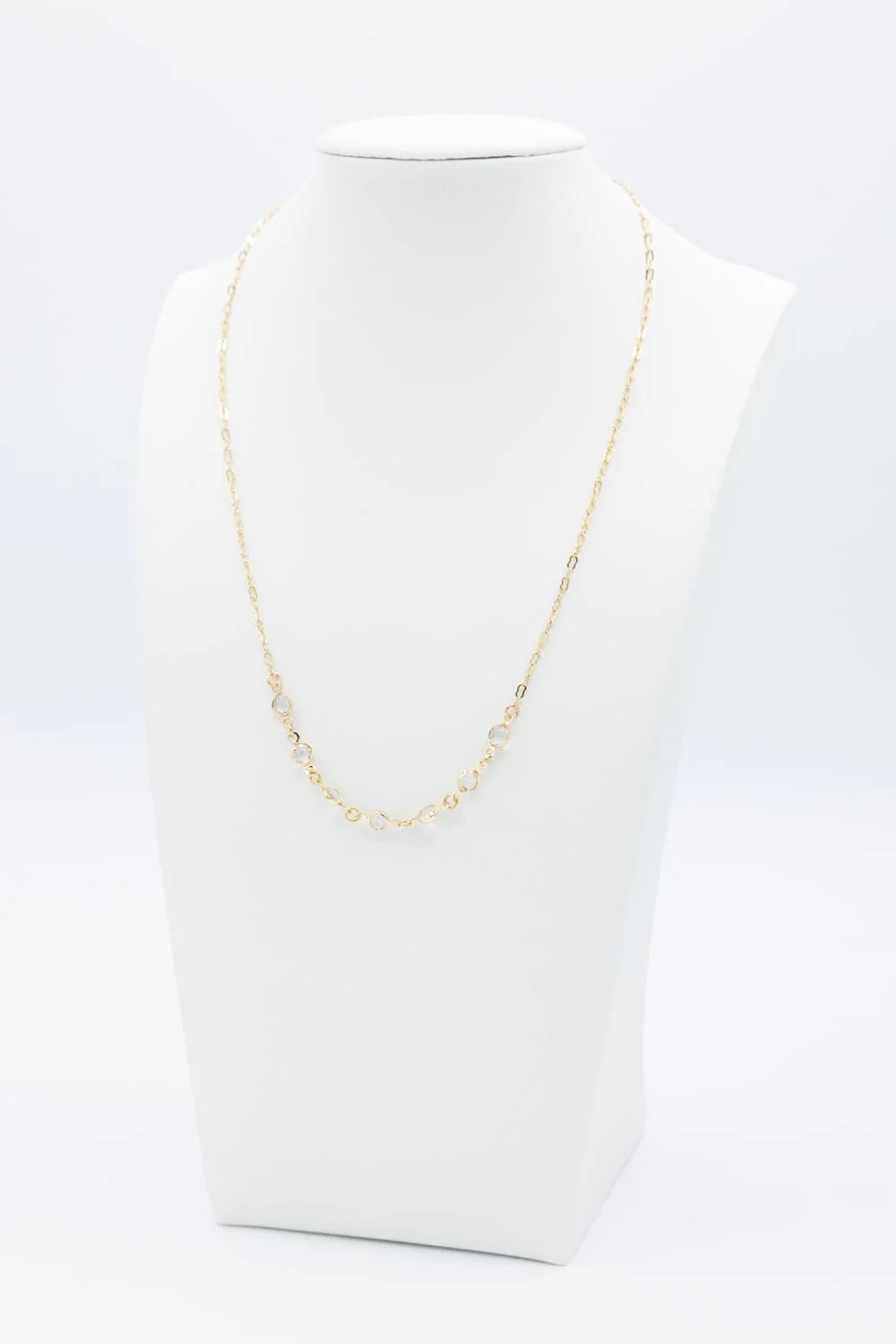 Triple Layer Holiday Necklace Set in Gold | ND10406RED - Image 7
