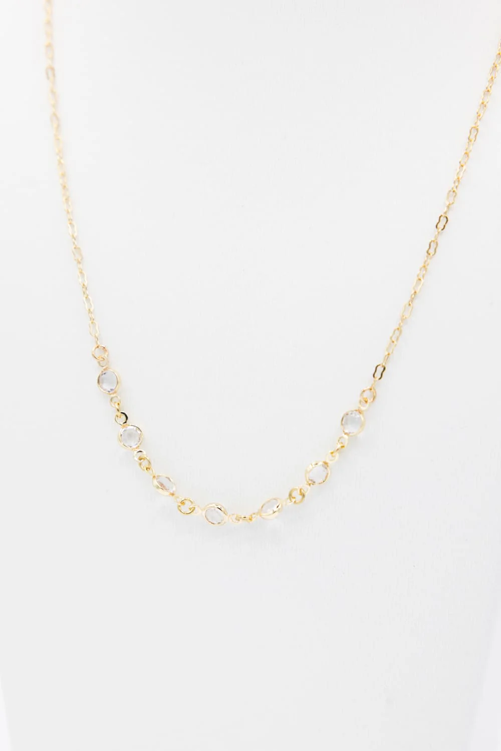 Triple Layer Holiday Necklace Set in Gold | ND10406RED - Image 8