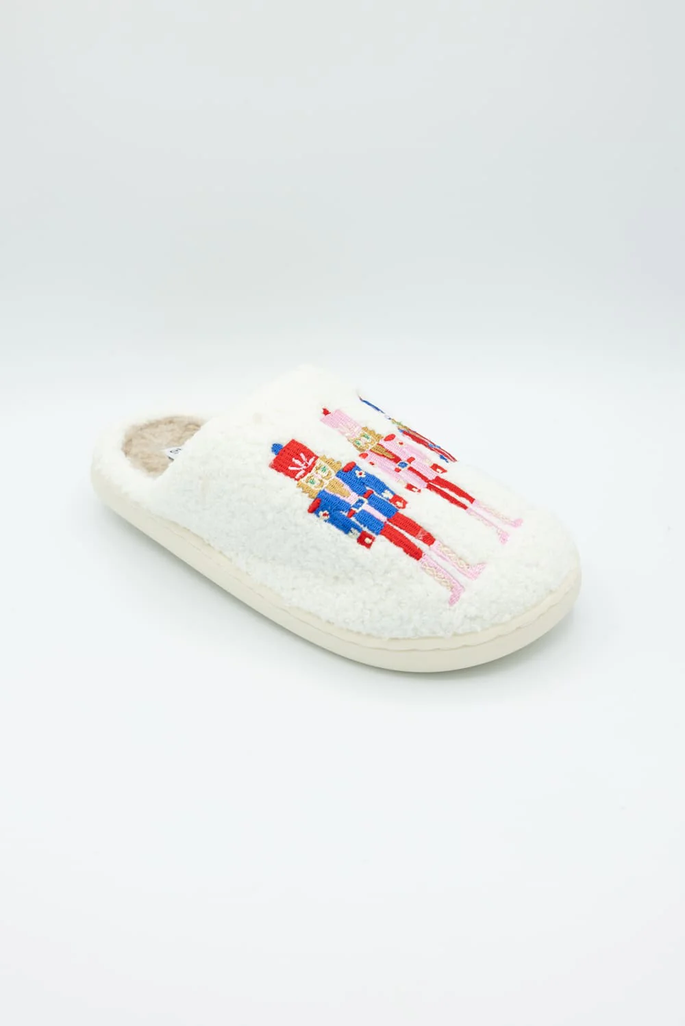 Nutcracker Slippers for Women in White | KDC-SLPR-163-WHT - Image 2