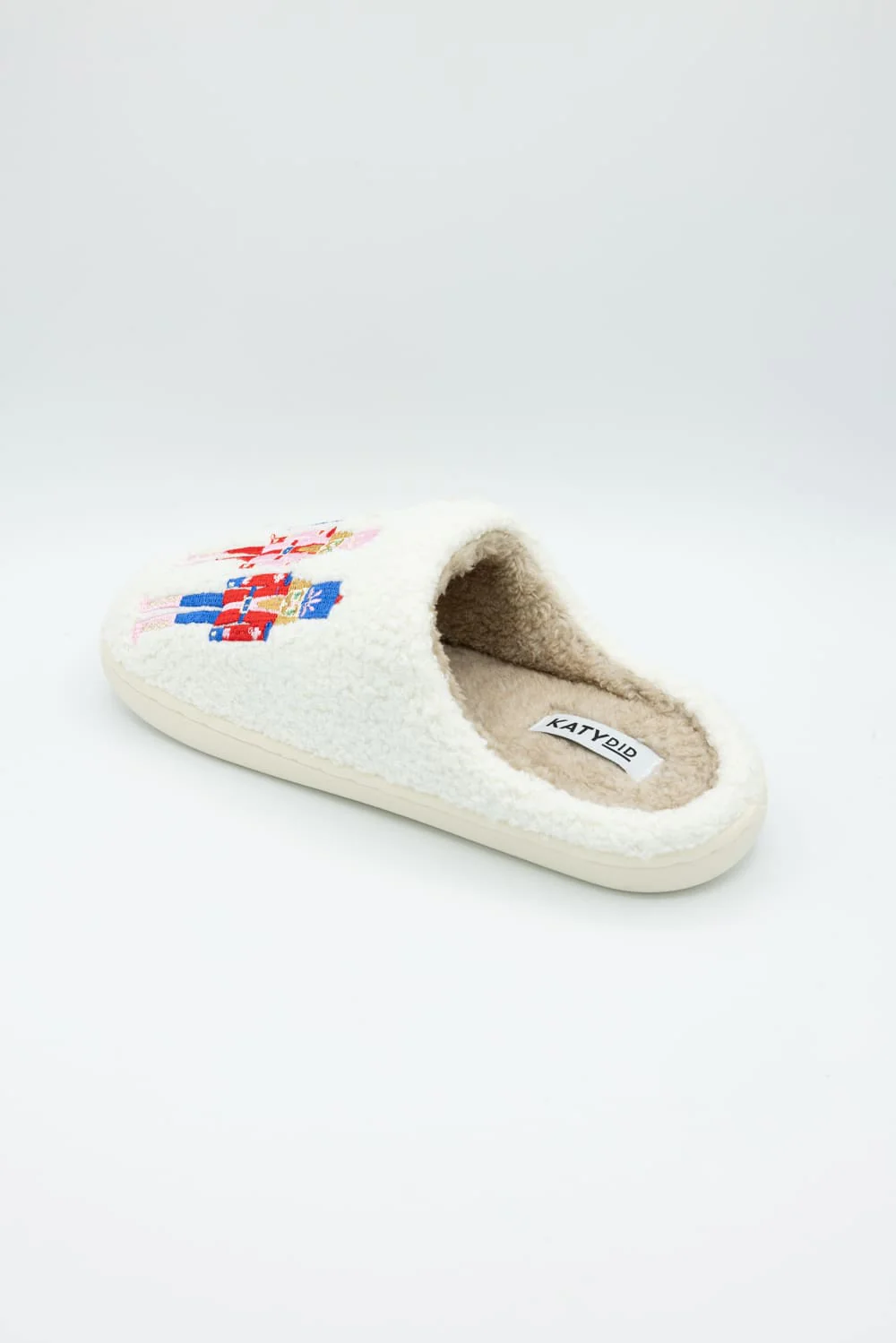 Nutcracker Slippers for Women in White | KDC-SLPR-163-WHT - Image 5