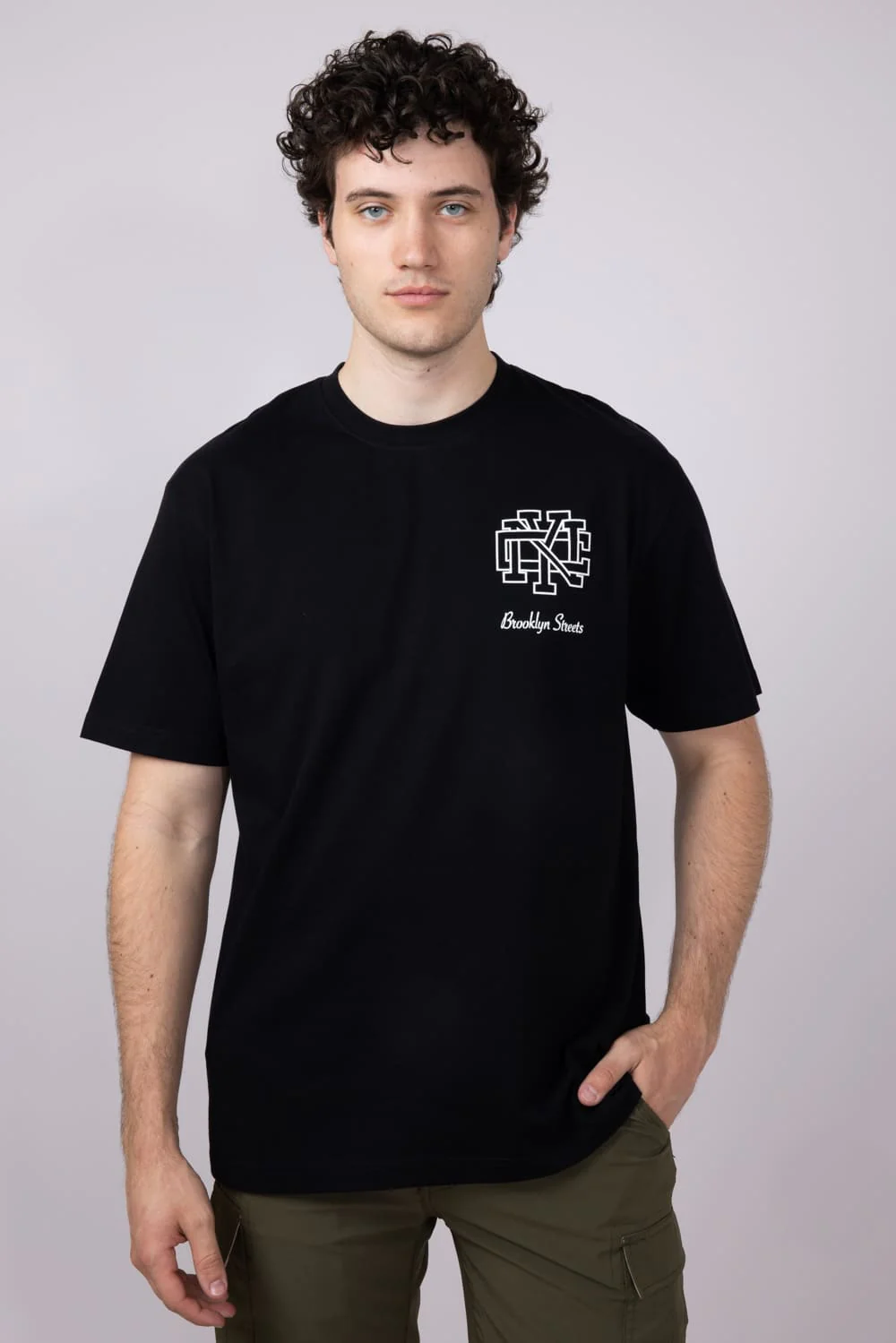 Cactus Man NYC T-Shirt for Men in Black | CKTS 610A - Image 2