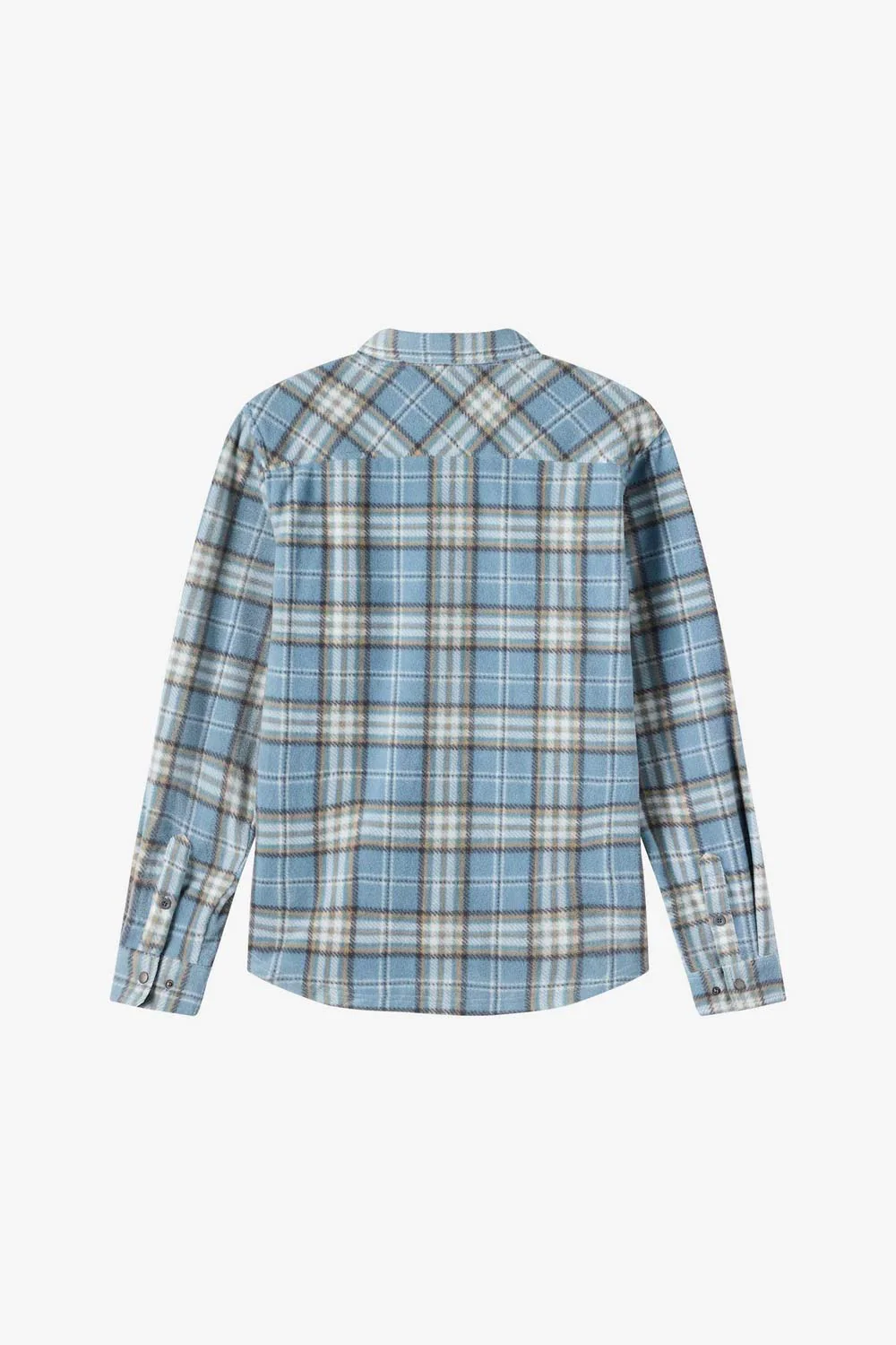 O’Neill Youth Glacier Plaid Super Fleece Shirt for Boys in Citadel | FA5204215-CTD-LTBLU - Image 5