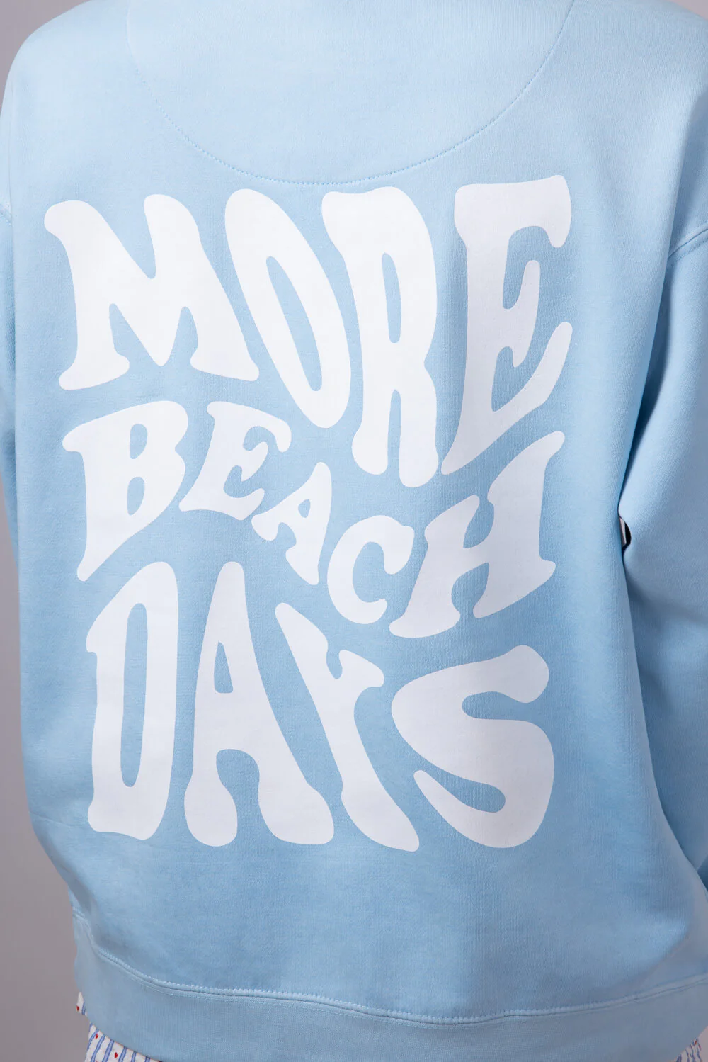 Ocean Drive More Beach Days Surf Club Fleece Sweatshirt for Women in Blue | F12039-747-DYECREW-TROPICALBLUE - Image 3