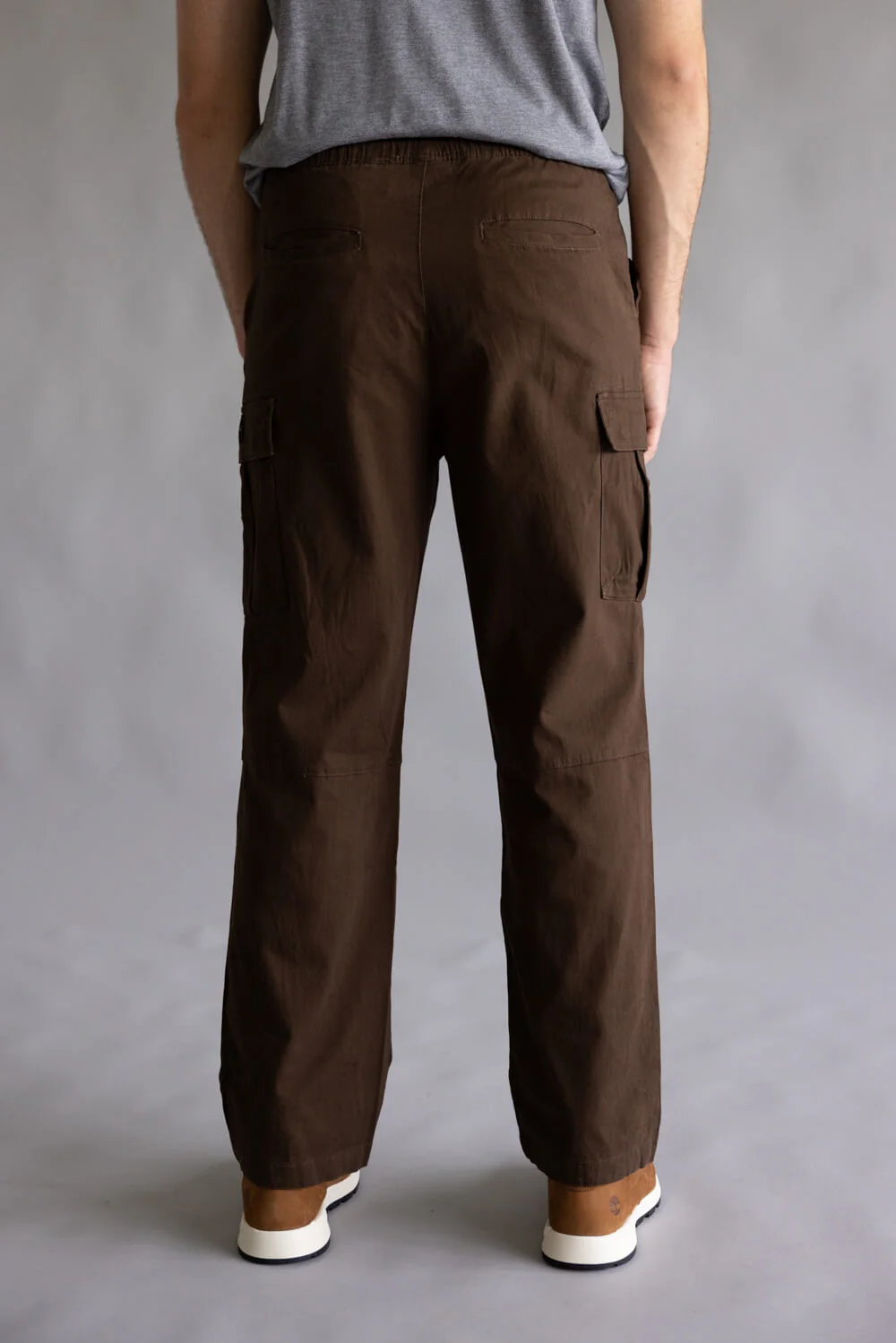 Open Bottom Cargo Pants for Men in Brown | P415284-CHOCOLATEBROWN - Image 2
