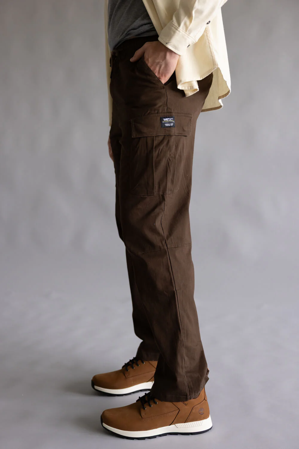 Open Bottom Cargo Pants for Men in Brown | P415284-CHOCOLATEBROWN - Image 3