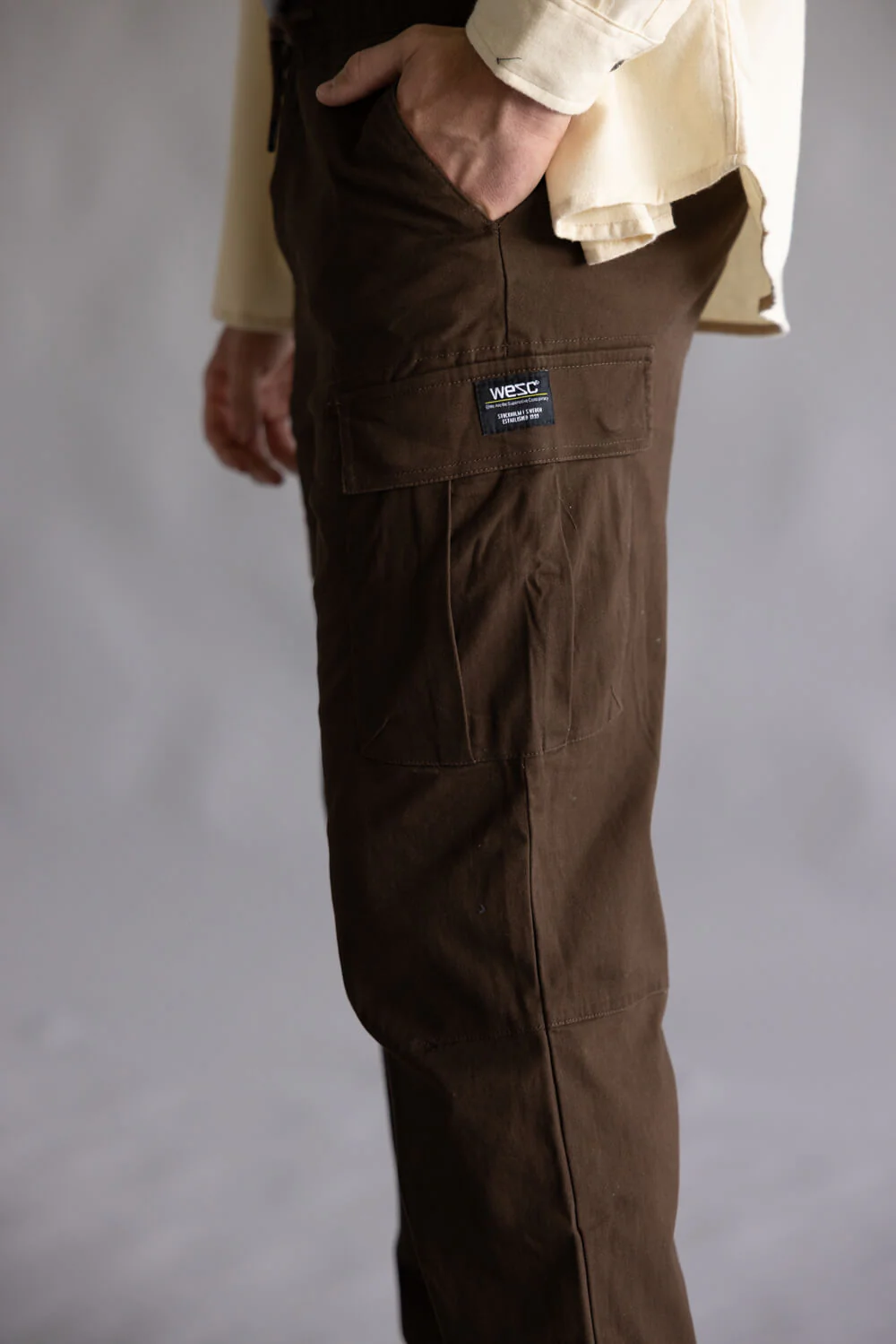 Open Bottom Cargo Pants for Men in Brown | P415284-CHOCOLATEBROWN - Image 5