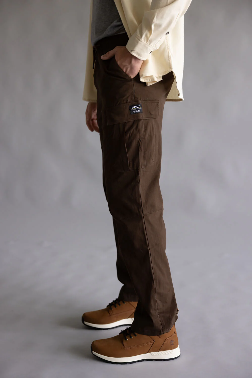Open Bottom Cargo Pants for Men in Brown | P415284-CHOCOLATEBROWN - Image 6