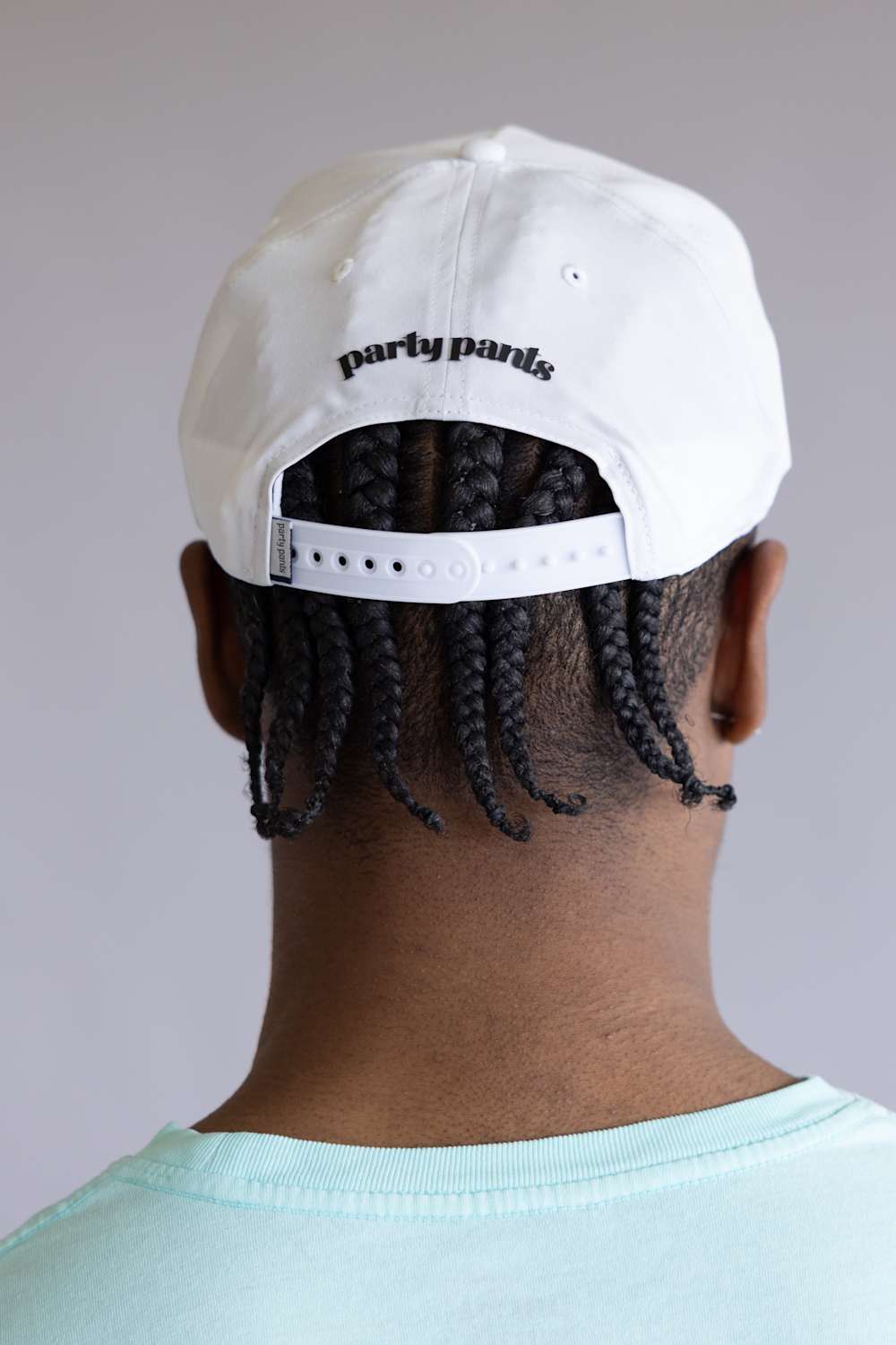 Party Pants Moby Says Snapback Hat for Men in White  | PPH26111-WHT - Image 3