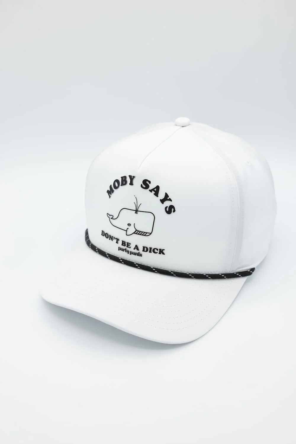 Party Pants Moby Says Snapback Hat for Men in White  | PPH26111-WHT - Image 4