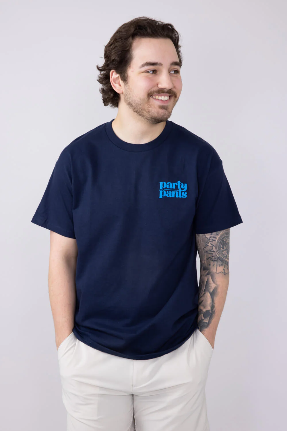 Party Pants Reelin’ T-Shirt for Men in Navy | P12518093-NAVY - Image 3