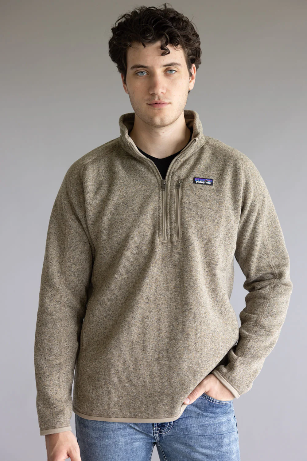 Patagonia Men’s Better Sweater Quarter Zip in Seabird Grey | 25523-SBGR GREY - Image 5