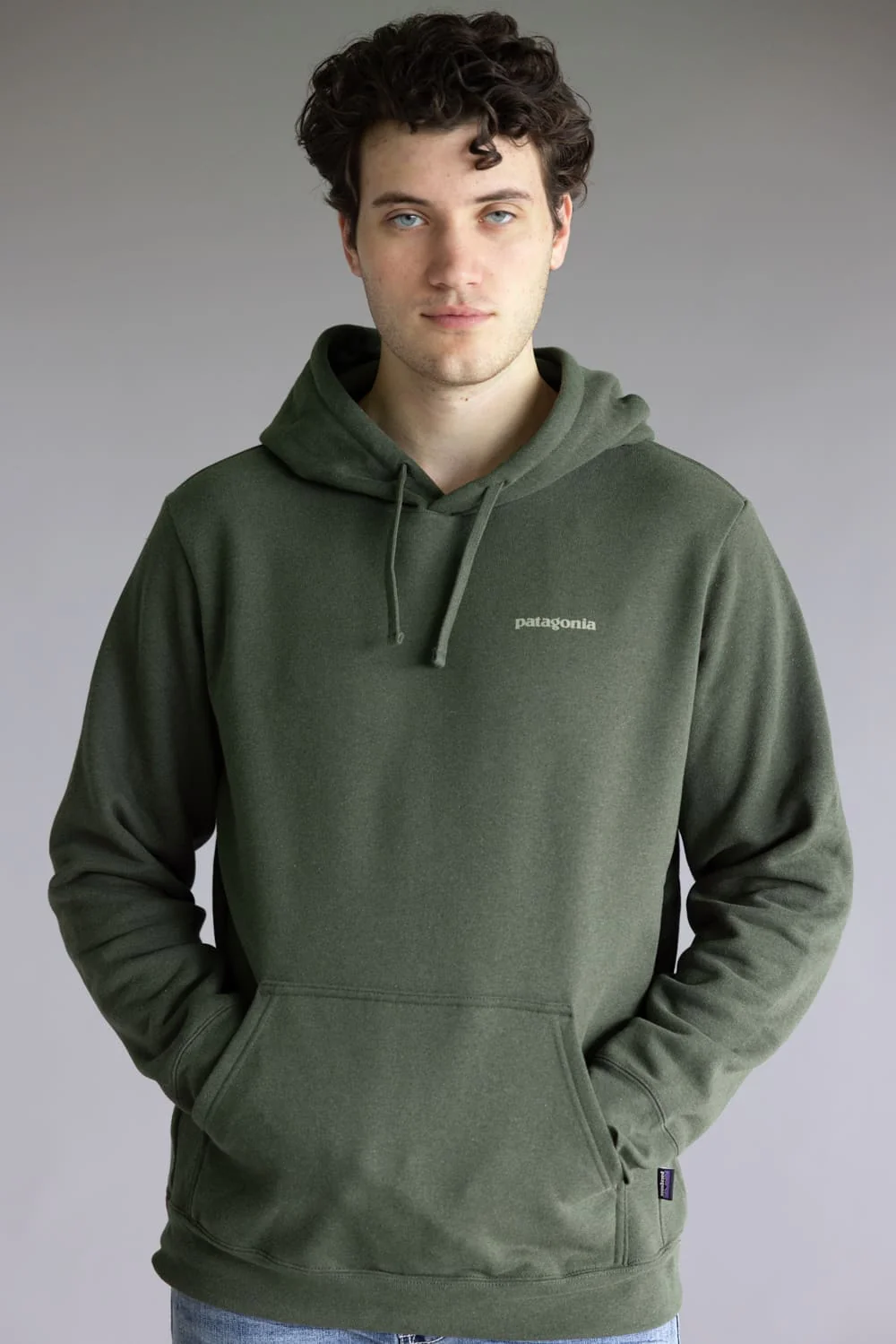 Patagonia Men’s Boardshort Logo Uprisal Hoodie in Green | 39665-BSNG GREEN - Image 5