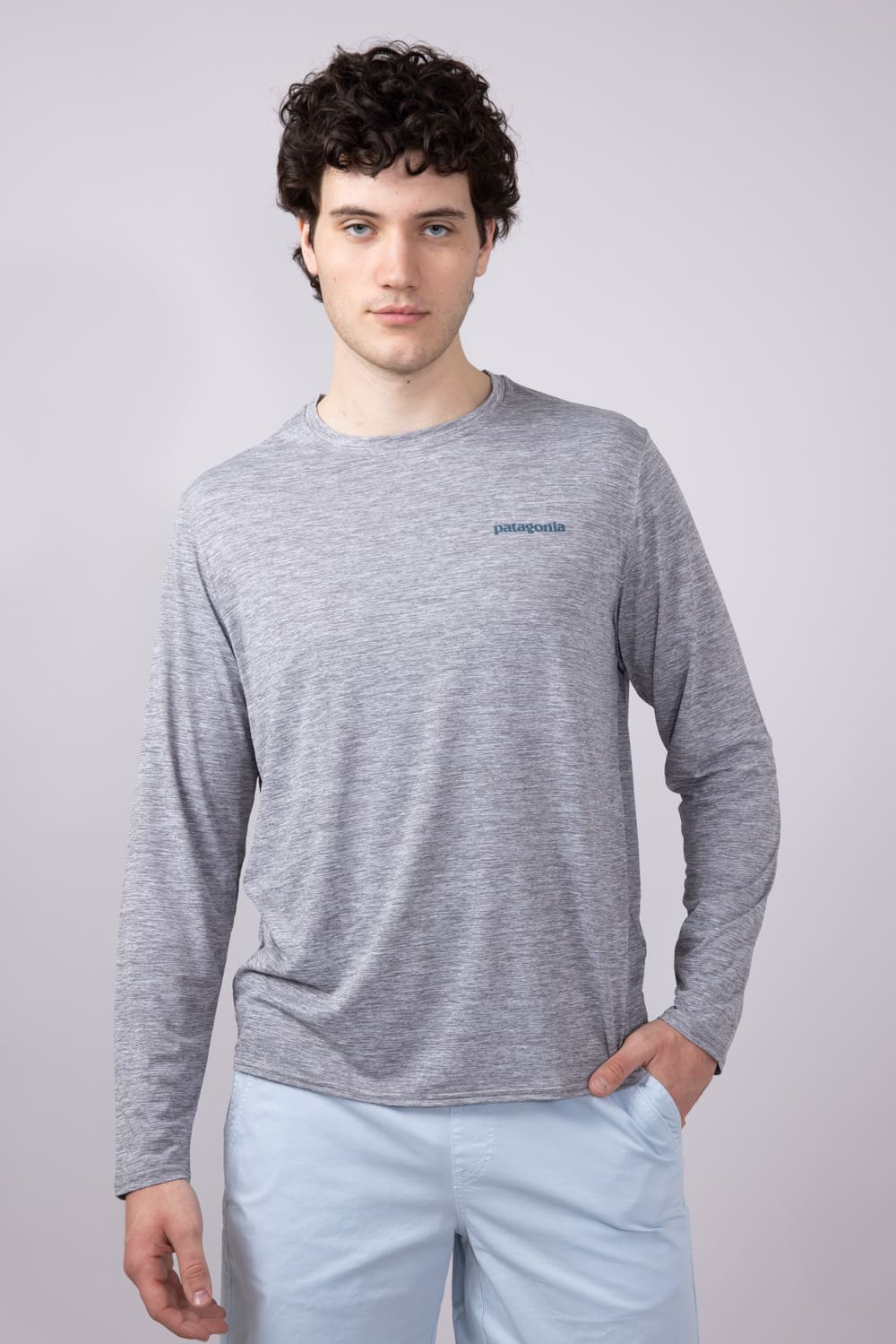 Patagonia Men’s Capilene Cool Daily Graphic T-Shirt for Men in Grey | 45170-BLAF - Image 2