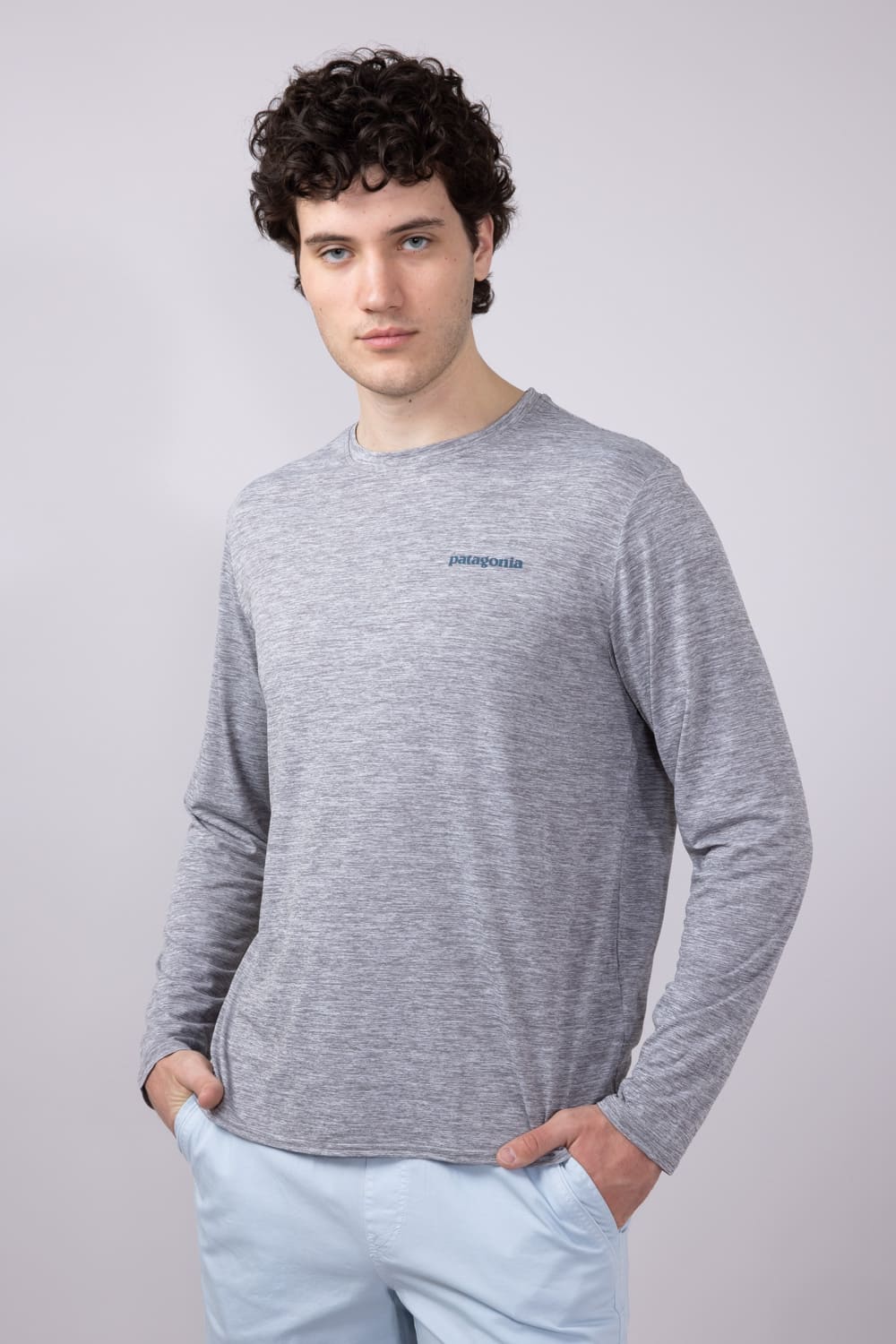 Patagonia Men’s Capilene Cool Daily Graphic T-Shirt for Men in Grey | 45170-BLAF - Image 5
