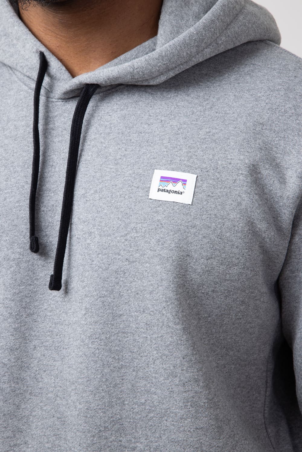 Patagonia Men’s P-6 Logo Uprisal Hoodie in Gravel Heather | 39696-GLH - Image 3