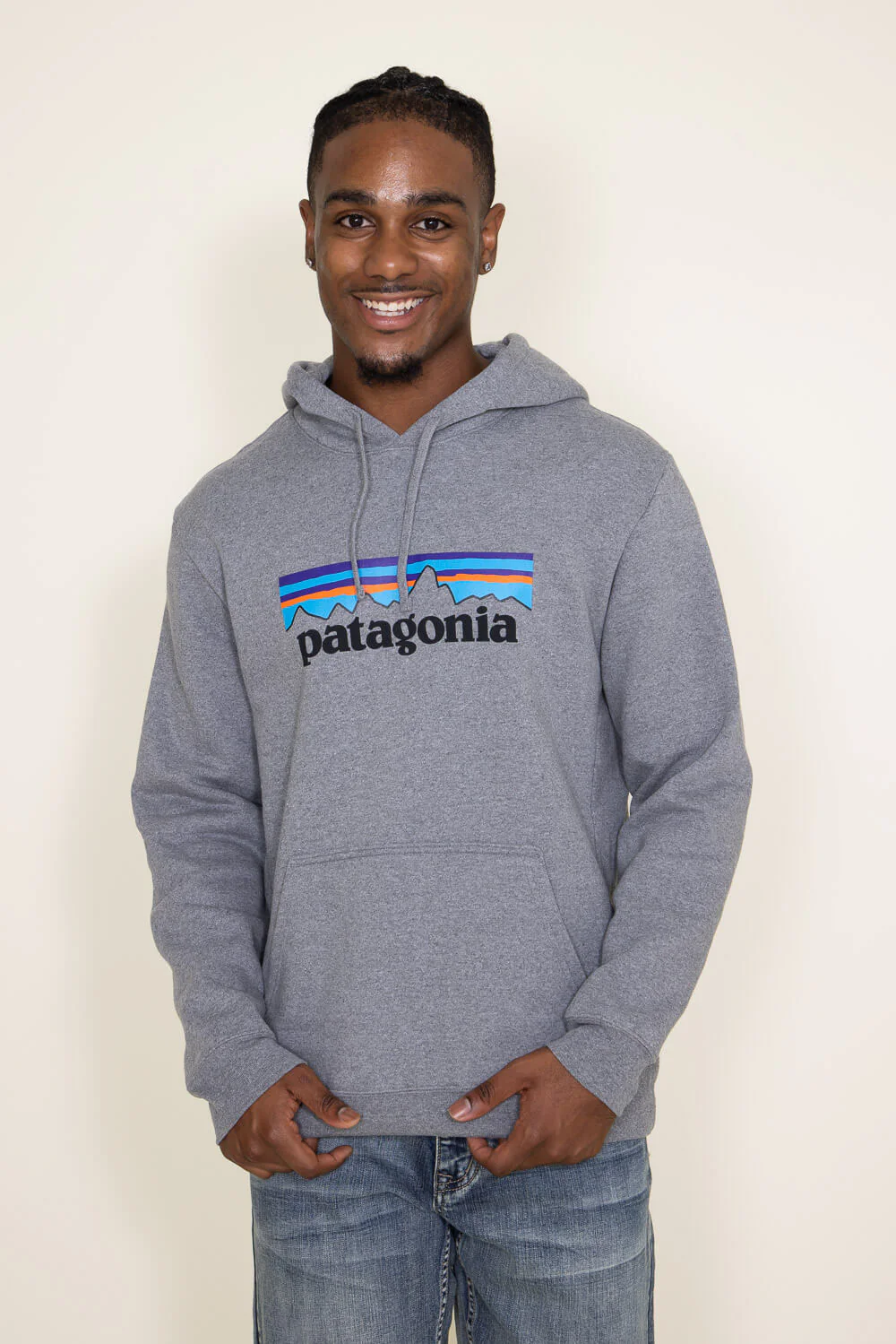 Patagonia Men’s P-6 Logo Uprisal Hoodie in Grey | 39622-GLH - Image 2