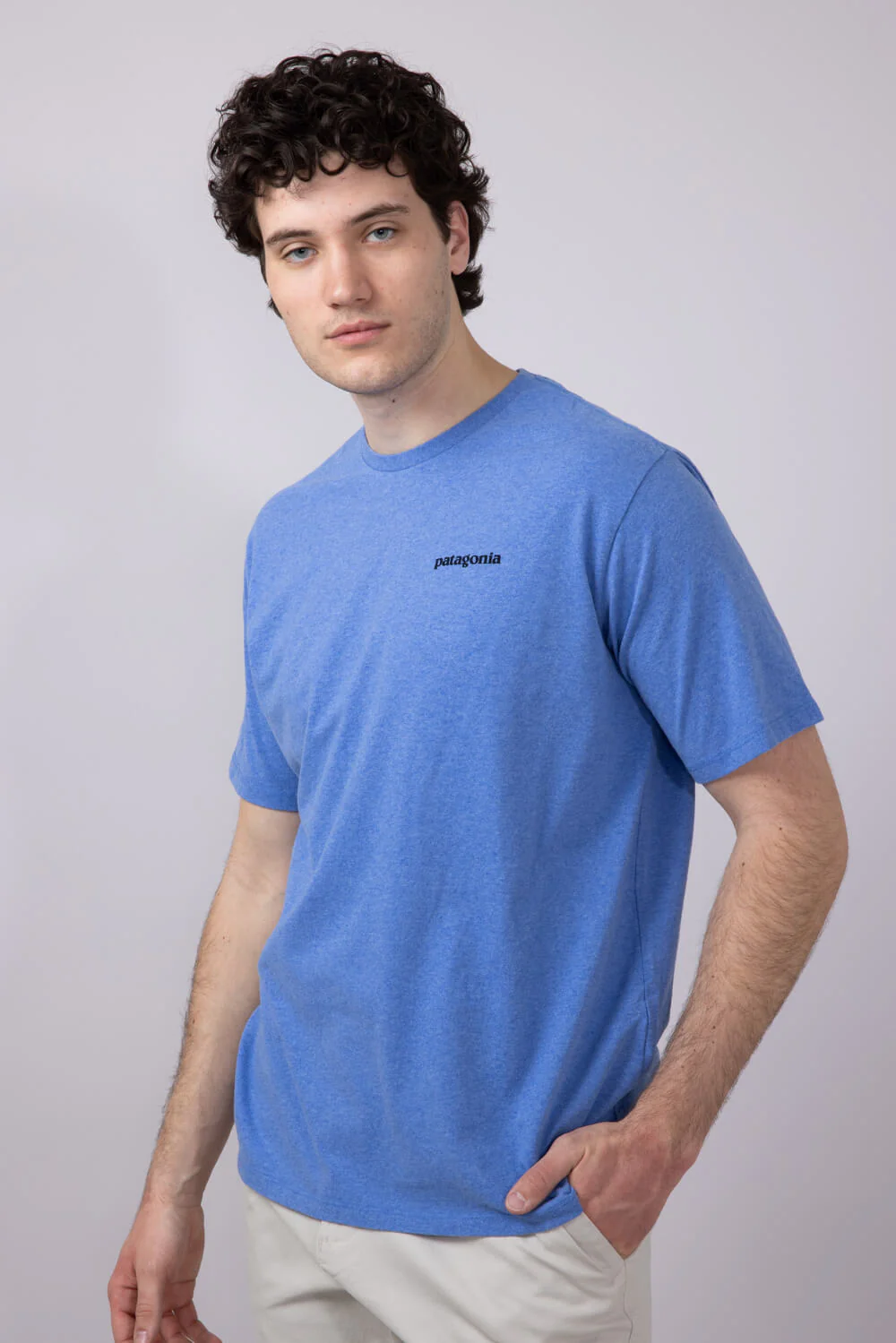 Patagonia Men’s P-6 Responsibili-Tee T-Shirt in Abundant Blue | 38504-ABNB - Image 2