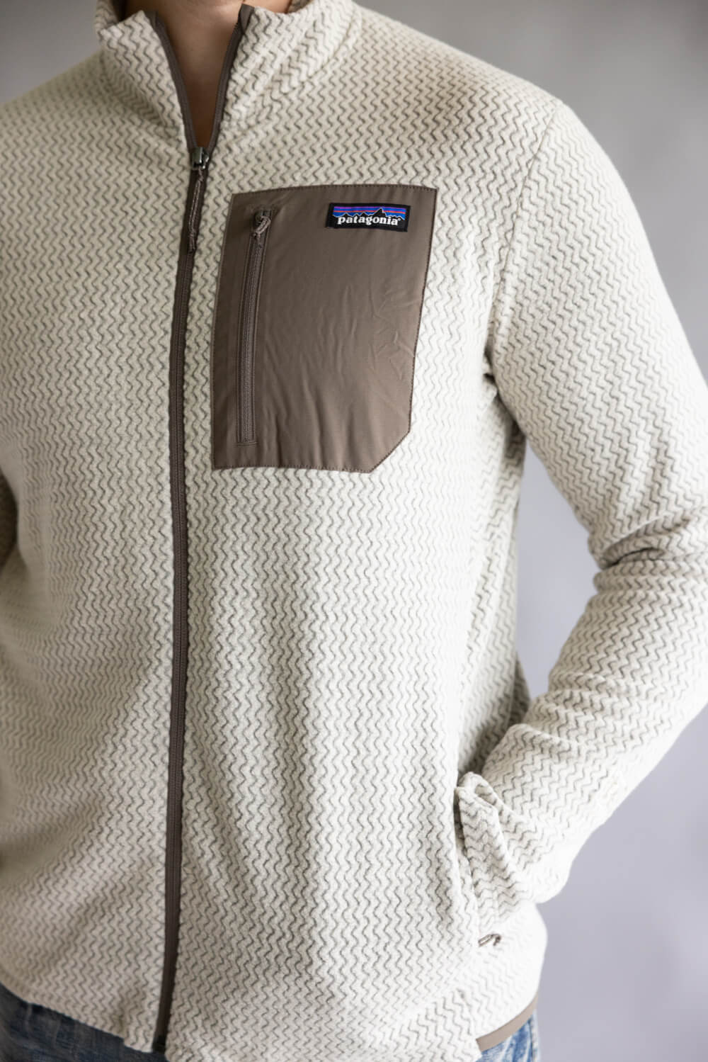 Patagonia Men’s R1 Air Jacket in Pelican | 40275-PLCN PELICAN - Image 3