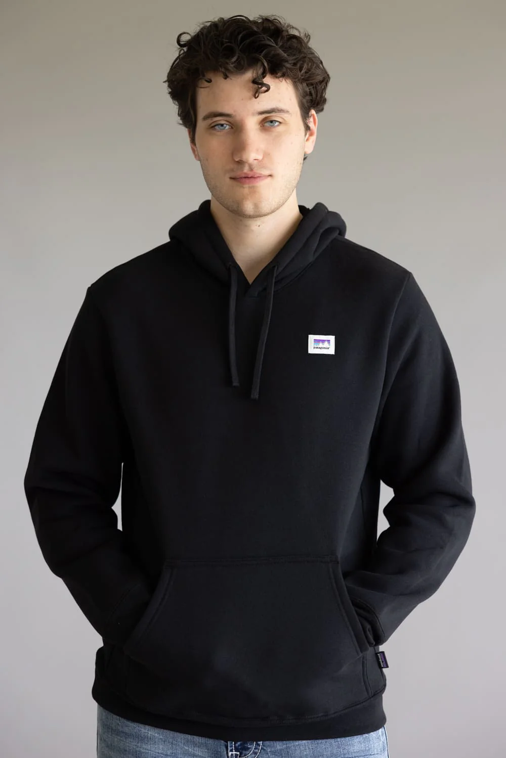 Patagonia Men’s Sticker Uprisal Hoodie in Black | 39696-BLK BLACK - Image 4