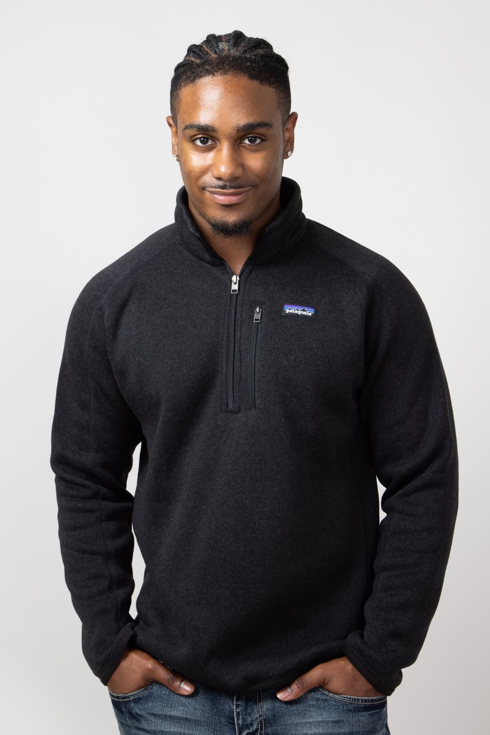 Patagonia Men’s Better Sweater Quarter Zip in Black | 25523-BLK - Image 2