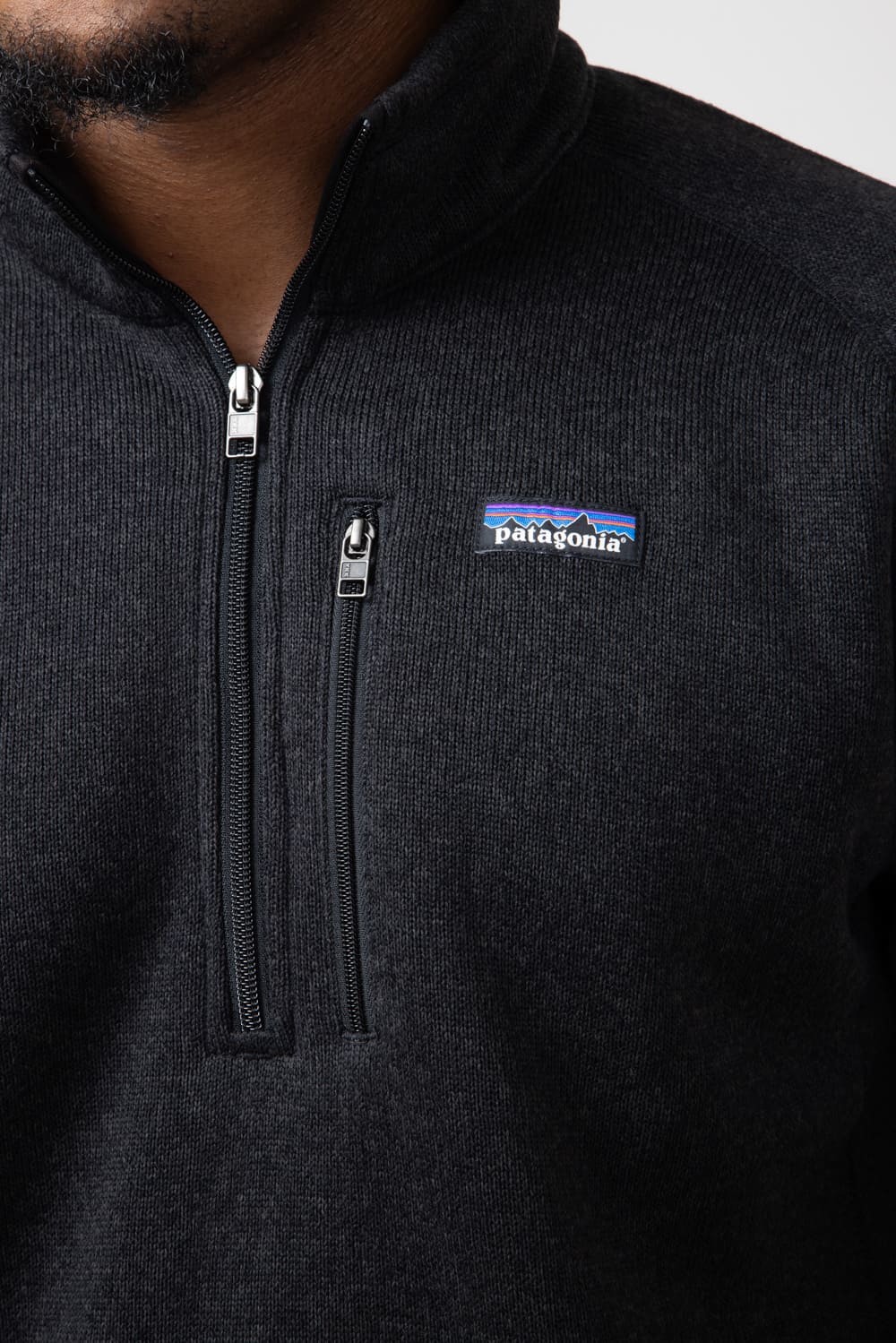Patagonia Men’s Better Sweater Quarter Zip in Black | 25523-BLK - Image 3