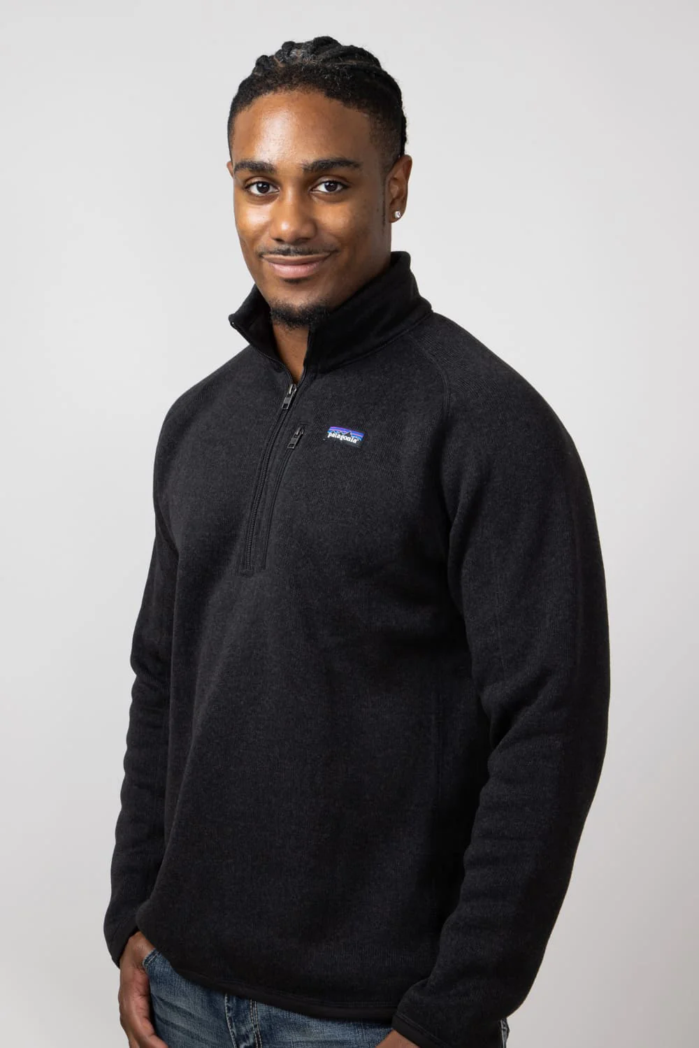 Patagonia Men’s Better Sweater Quarter Zip in Black | 25523-BLK - Image 4