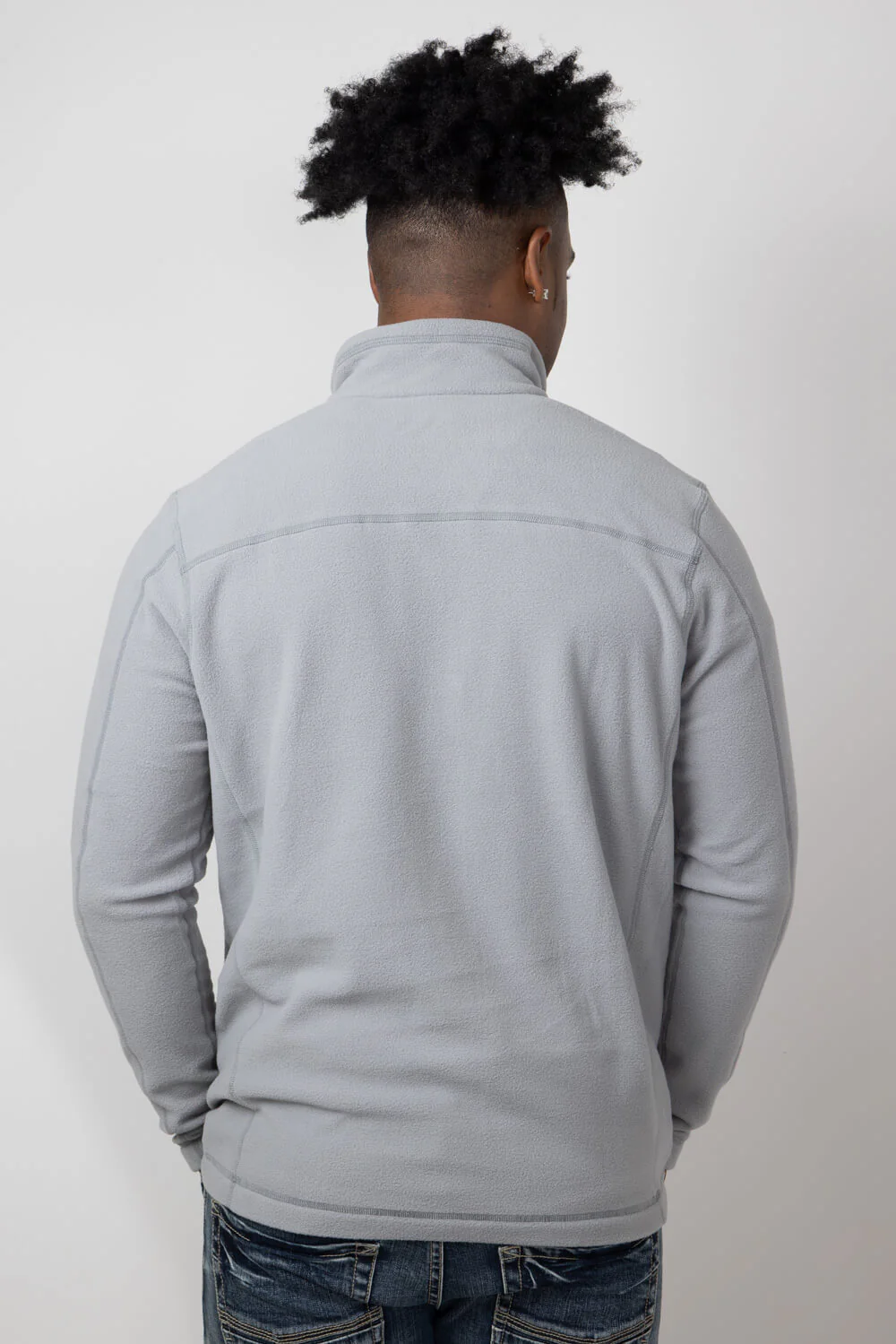 Patagonia Men’s Micro D Quarter Zip Pullover in Grey | 26176-FEA - Image 3