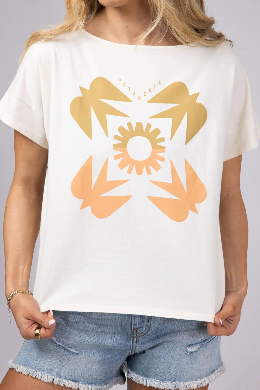Patagonia Women’s Sunfirst Relaxed Drop Sleeve T-Shirt for Women in Natural | 37808-UDNL - Image 3
