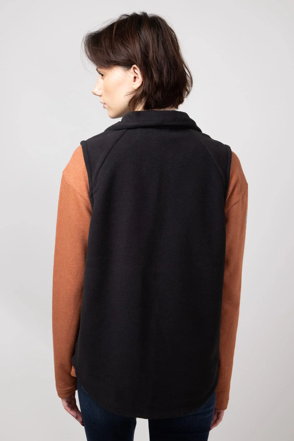 Patagonia Womens Classic Microdini Vest in Black | 23175-BLK - Image 3