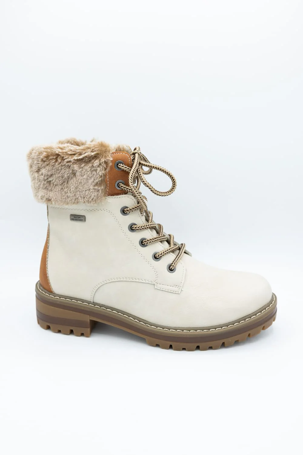 Patrizia Canario Lace Booties for Women in Bone | CANARIO-BNEM - Image 3