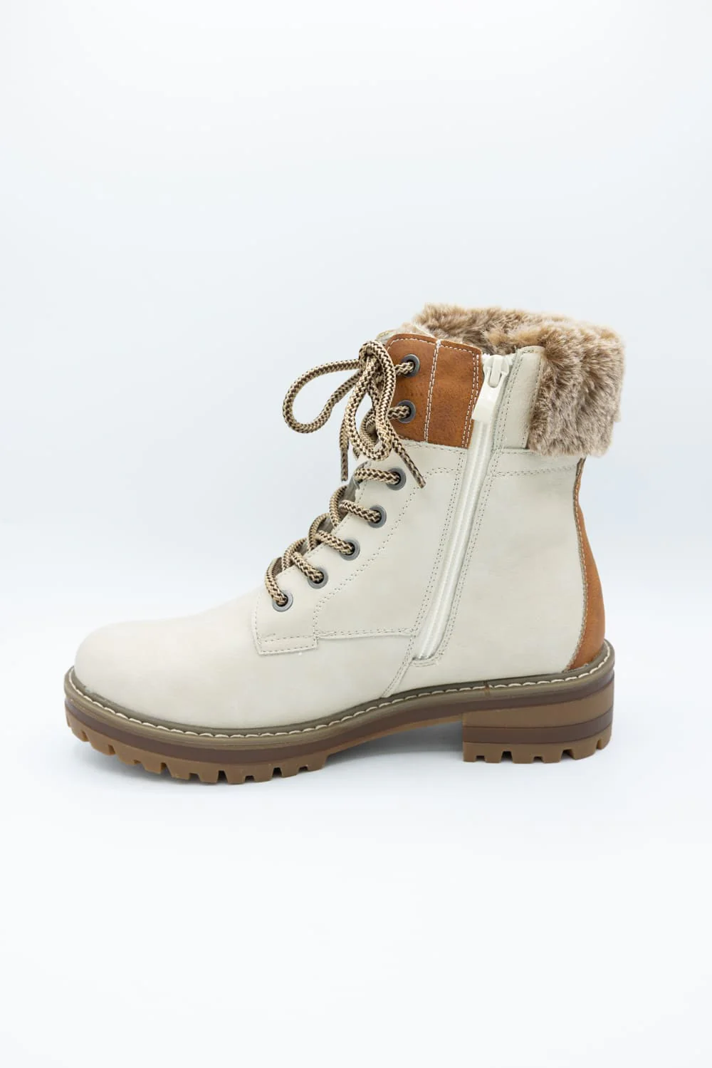 Patrizia Canario Lace Booties for Women in Bone | CANARIO-BNEM - Image 6