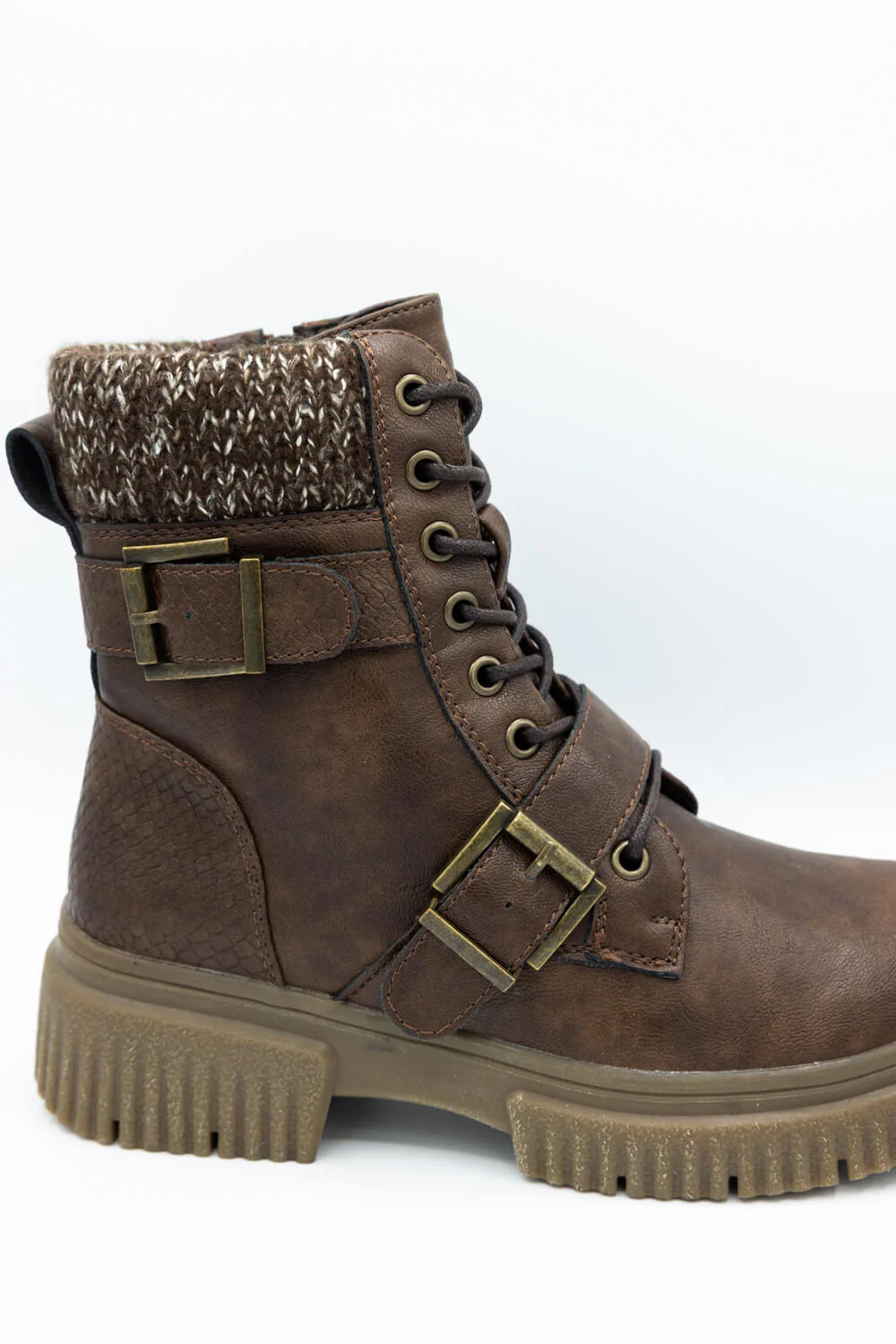 Patrizia Mahanda Adjustable Buckle Bootie for Women in Brown | MAHANDA-BR - Image 3