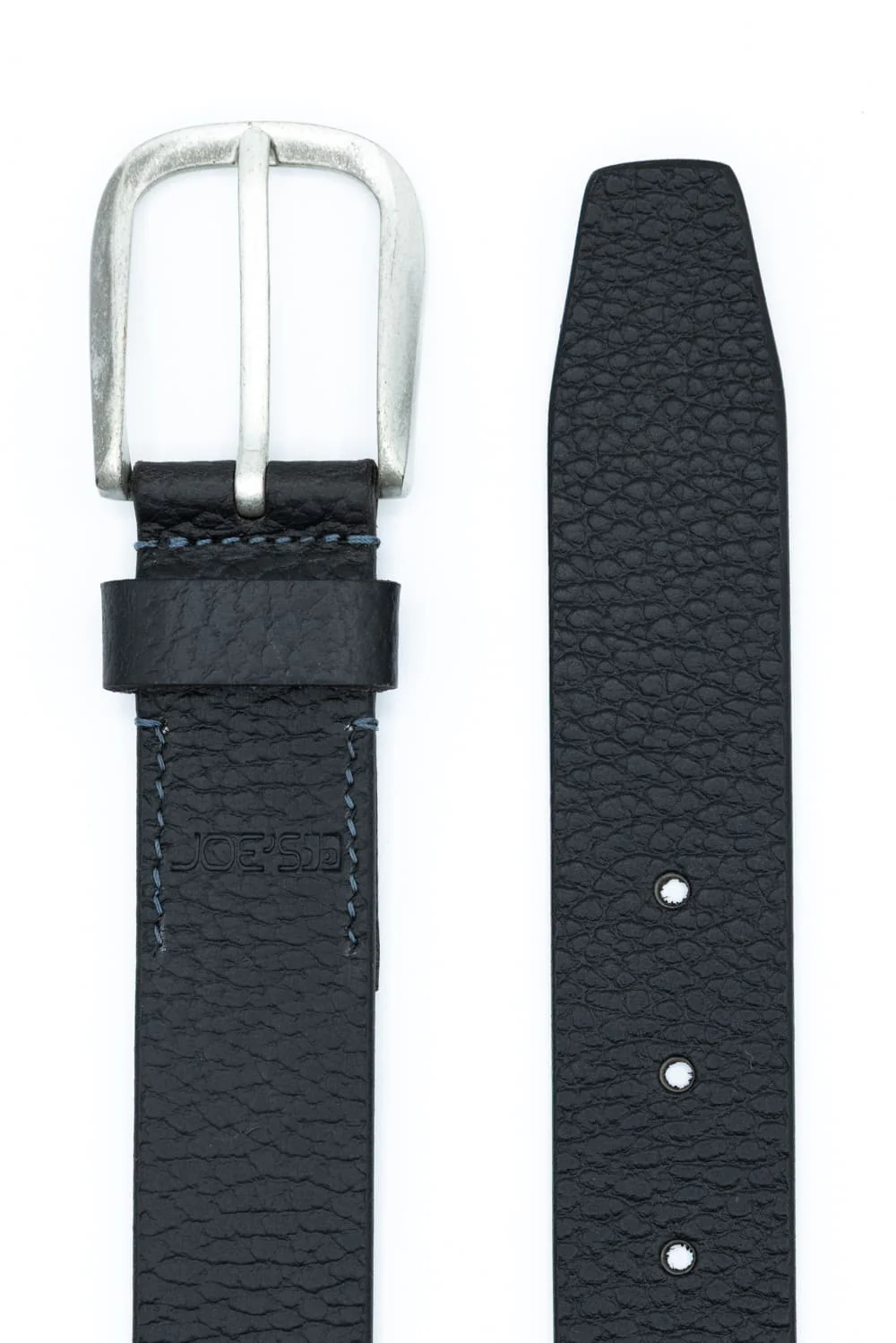 Pebble Leather Belt for Men in Black | 52101-BLACK - Image 2