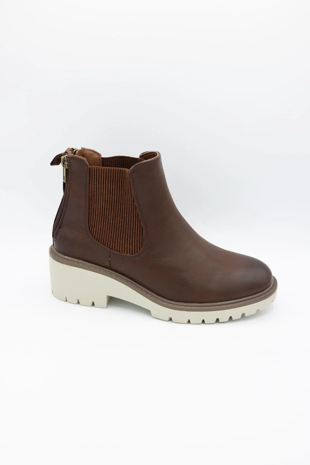 Pierre Dumas Danielle Lug Booties for Women in Whiskey | 89156-135 WHISKEY - Image 3