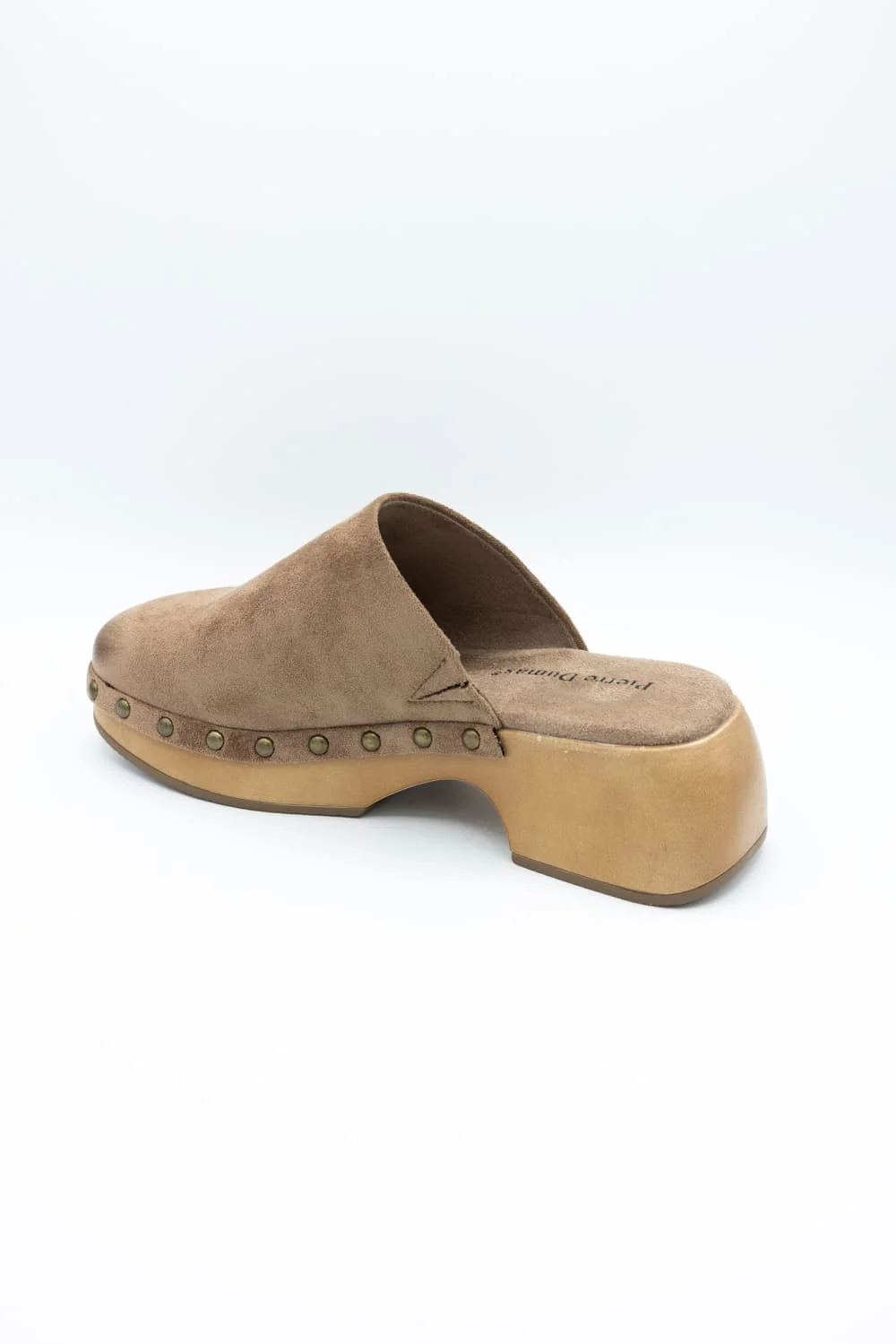 Pierre Dumas Jeda Heeled Clogs for Women in Taupe | 82483-434-TAUPE - Image 4