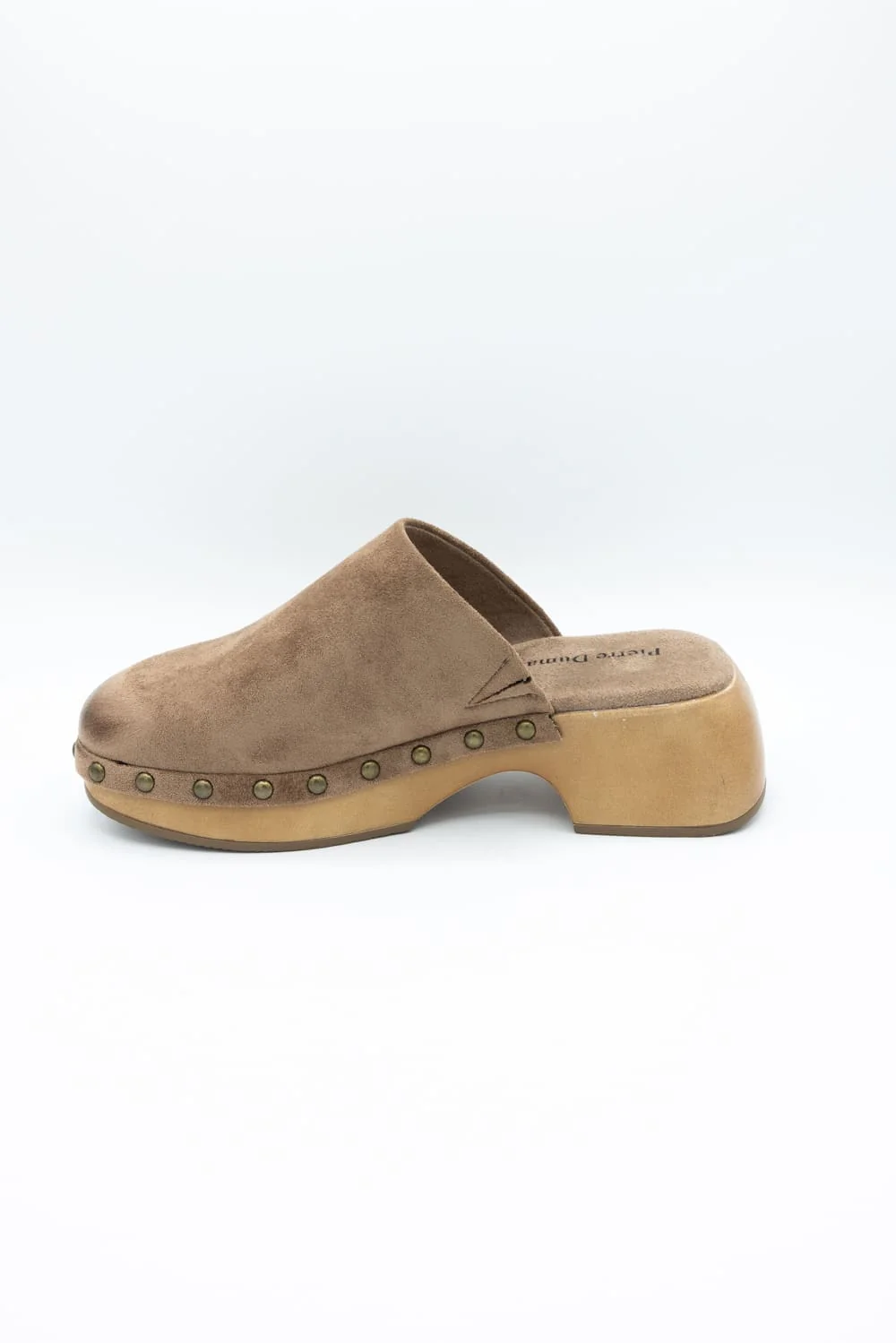 Pierre Dumas Jeda Heeled Clogs for Women in Taupe | 82483-434-TAUPE - Image 5