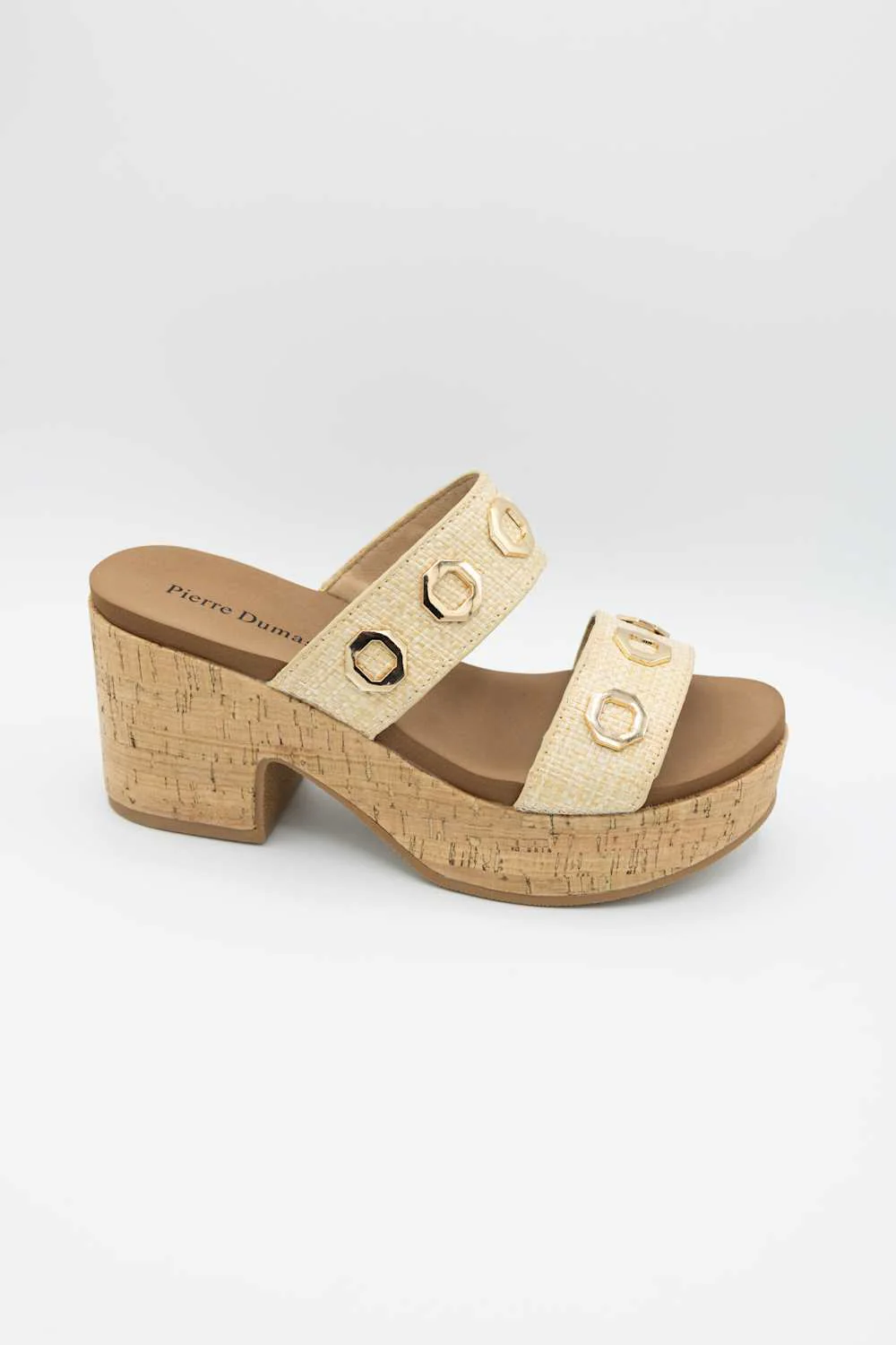 Pierre Dumas Mood-1 Platform Heels for Women in Natural  | 26636-571-NATURAL - Image 3
