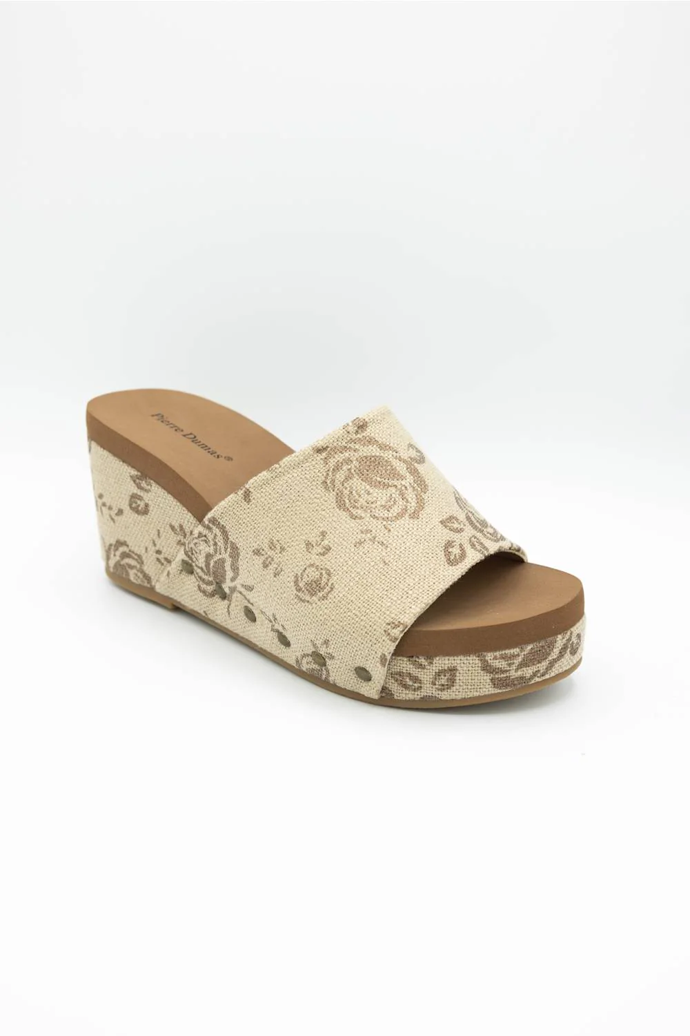 Pierre Dumas Vivian Floral Wedge Sandals for Women in Bronze | 22497-506-BRONZE - Image 2