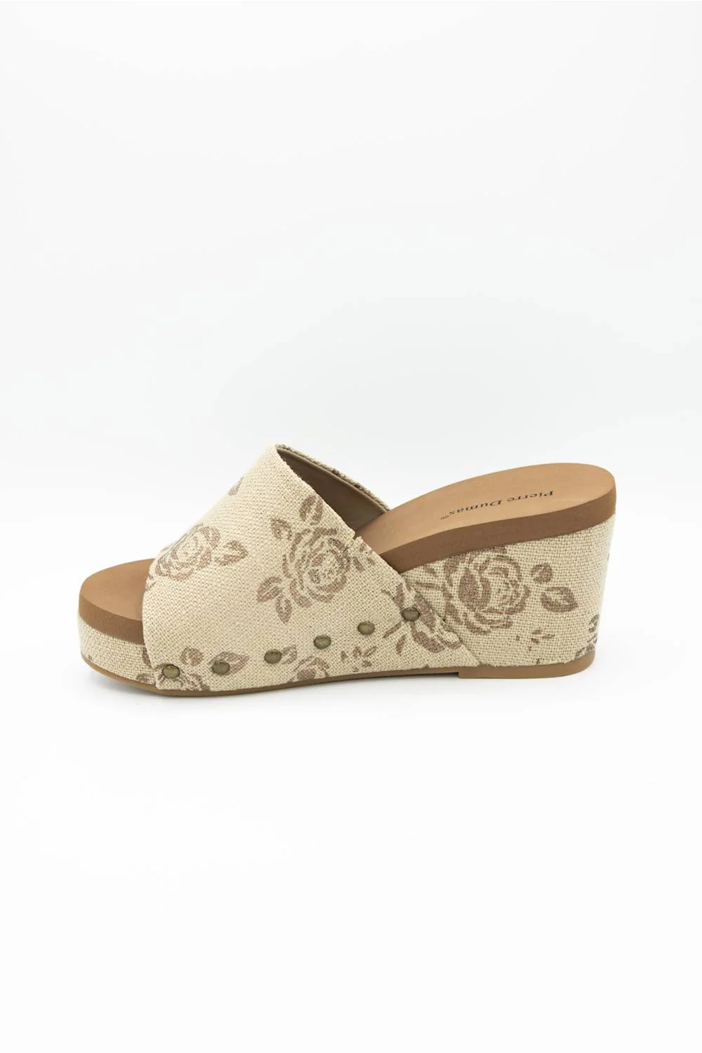 Pierre Dumas Vivian Floral Wedge Sandals for Women in Bronze | 22497-506-BRONZE - Image 3