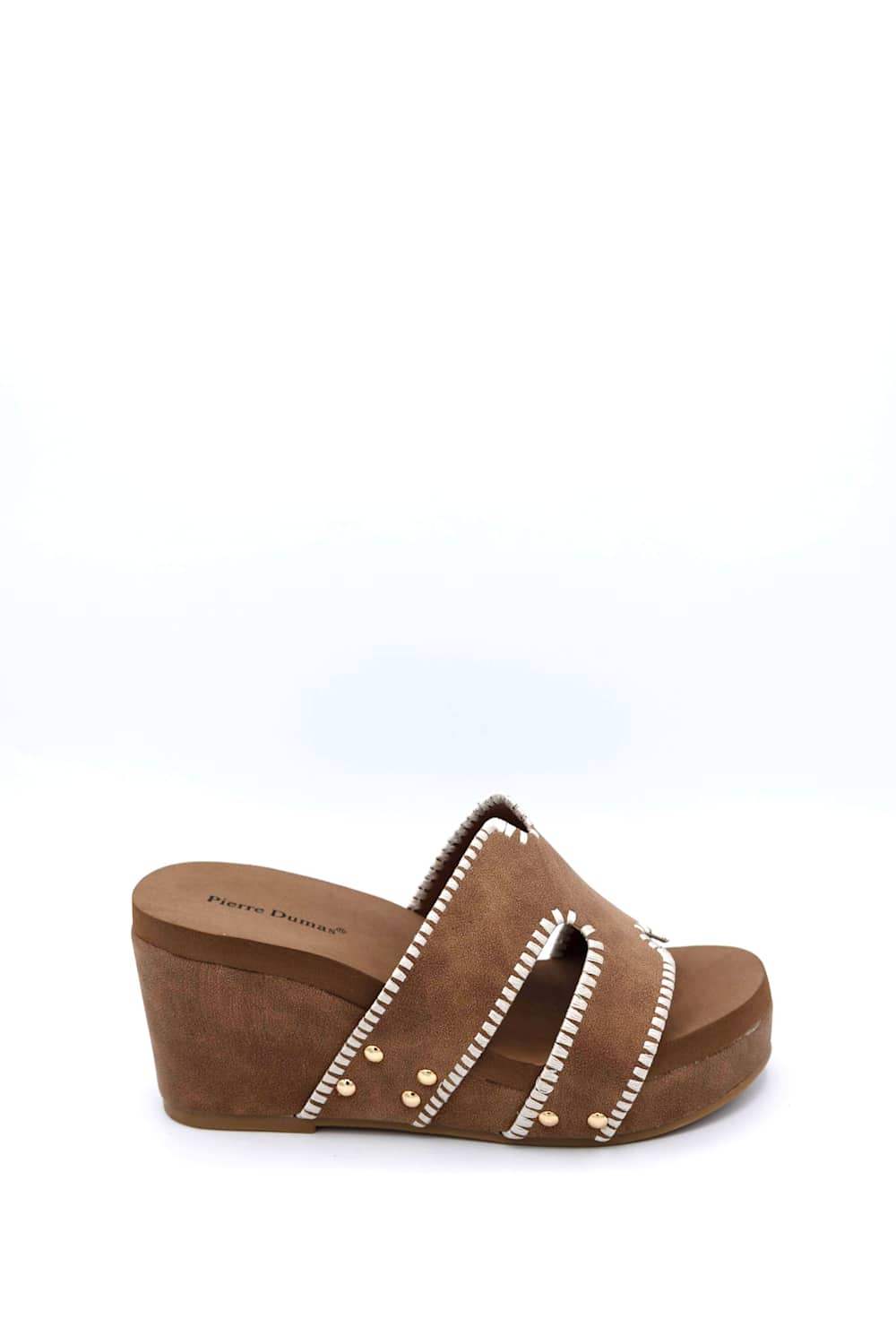 Pierre Dumas Vivian Wedge Sandals for Women in Cognac | 22496-737 - Image 2