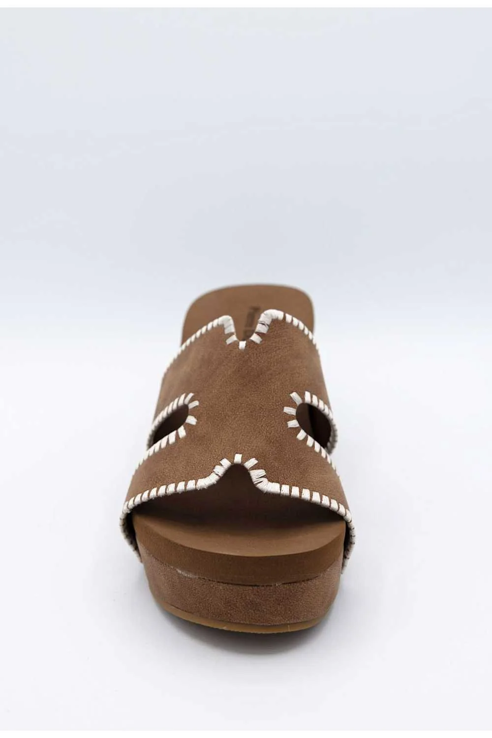 Pierre Dumas Vivian Wedge Sandals for Women in Cognac | 22496-737 - Image 3