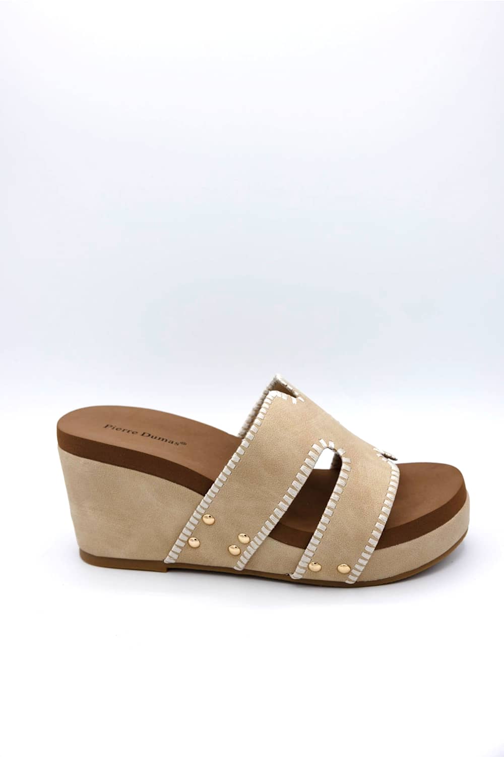 Pierre Dumas Vivian Wedge Sandals for Women in Nude | 22496-712 - Image 2