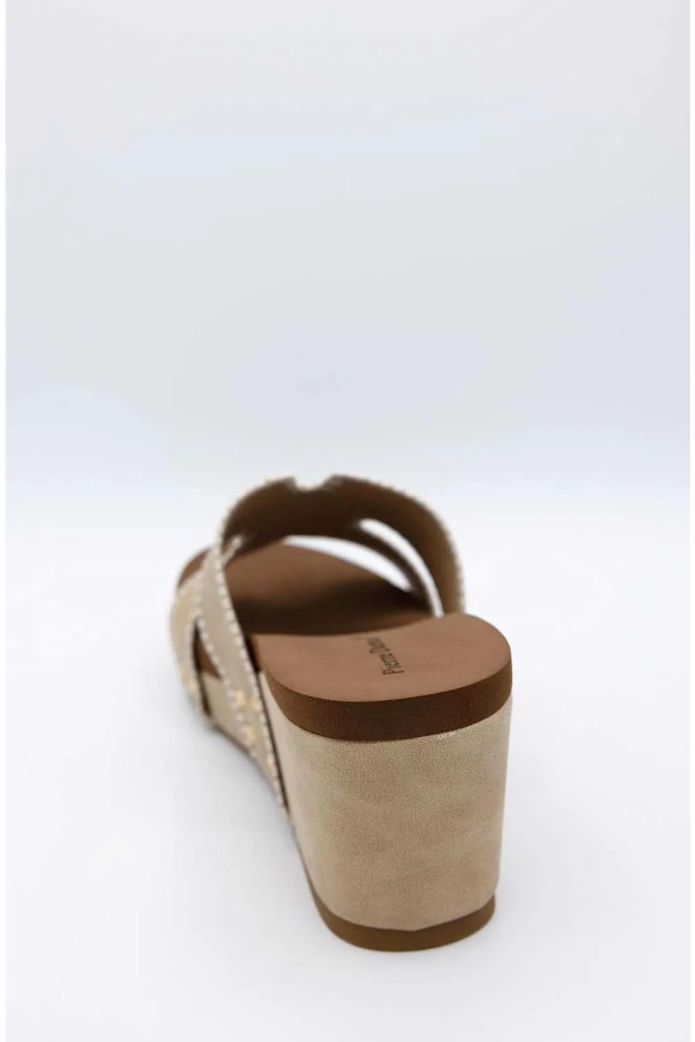 Pierre Dumas Vivian Wedge Sandals for Women in Nude | 22496-712 - Image 4