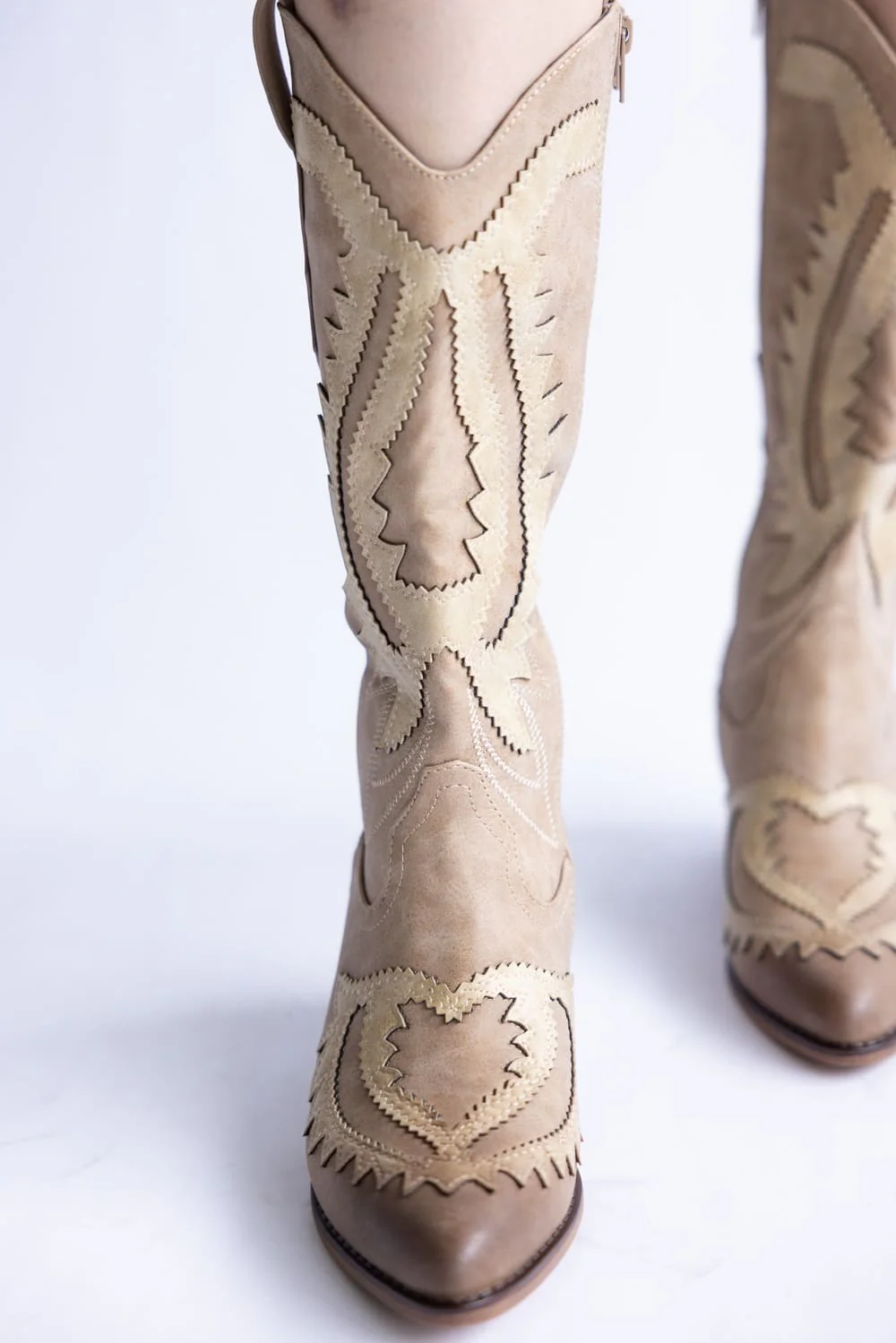Pierre Dumas Whitney Western Tall Boots for Women in Taupe | 89291-146 TAUPE - Image 5