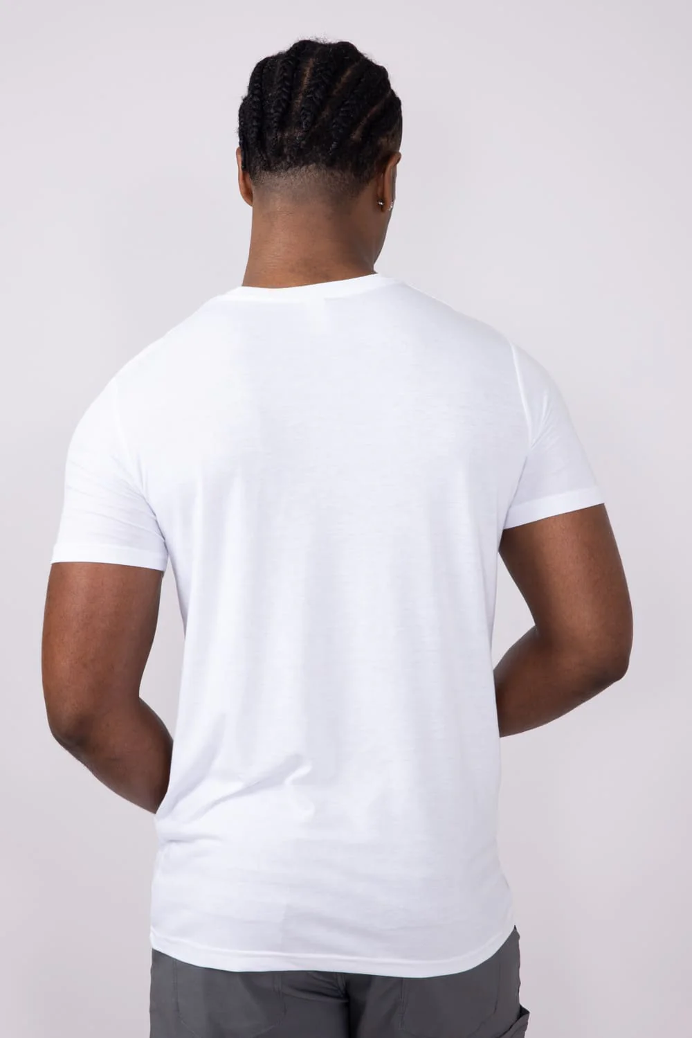 Basic Crewneck T-Shirt for Men in White | 3750-TRUEWHITE - Image 2