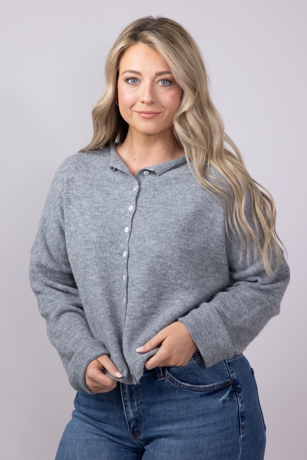 Things Between Piper Cardigan for Women in Grey | TBW237-GRY - Image 5