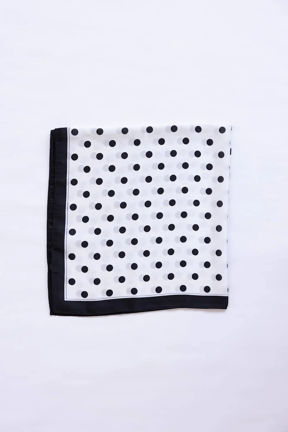 Polka Dot Scarf for Women in Black/White | WLQS109-WHITE - Image 4