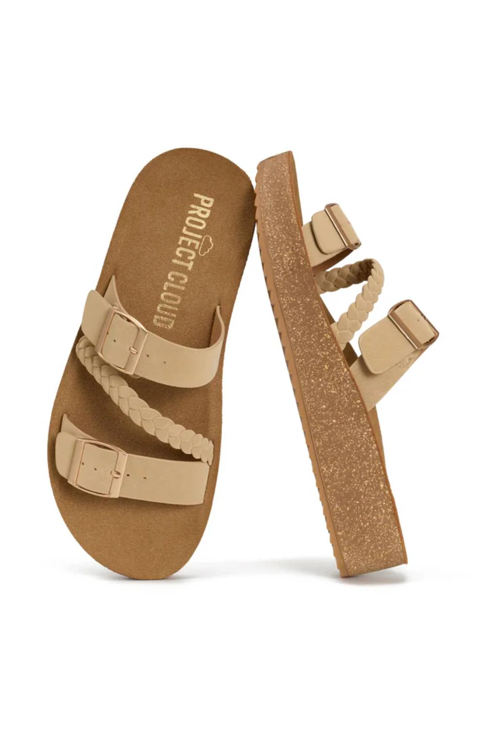 Project Cloud Kauai Platform Sandals for Women in Almond | PCD-103 ALMOND - Image 3
